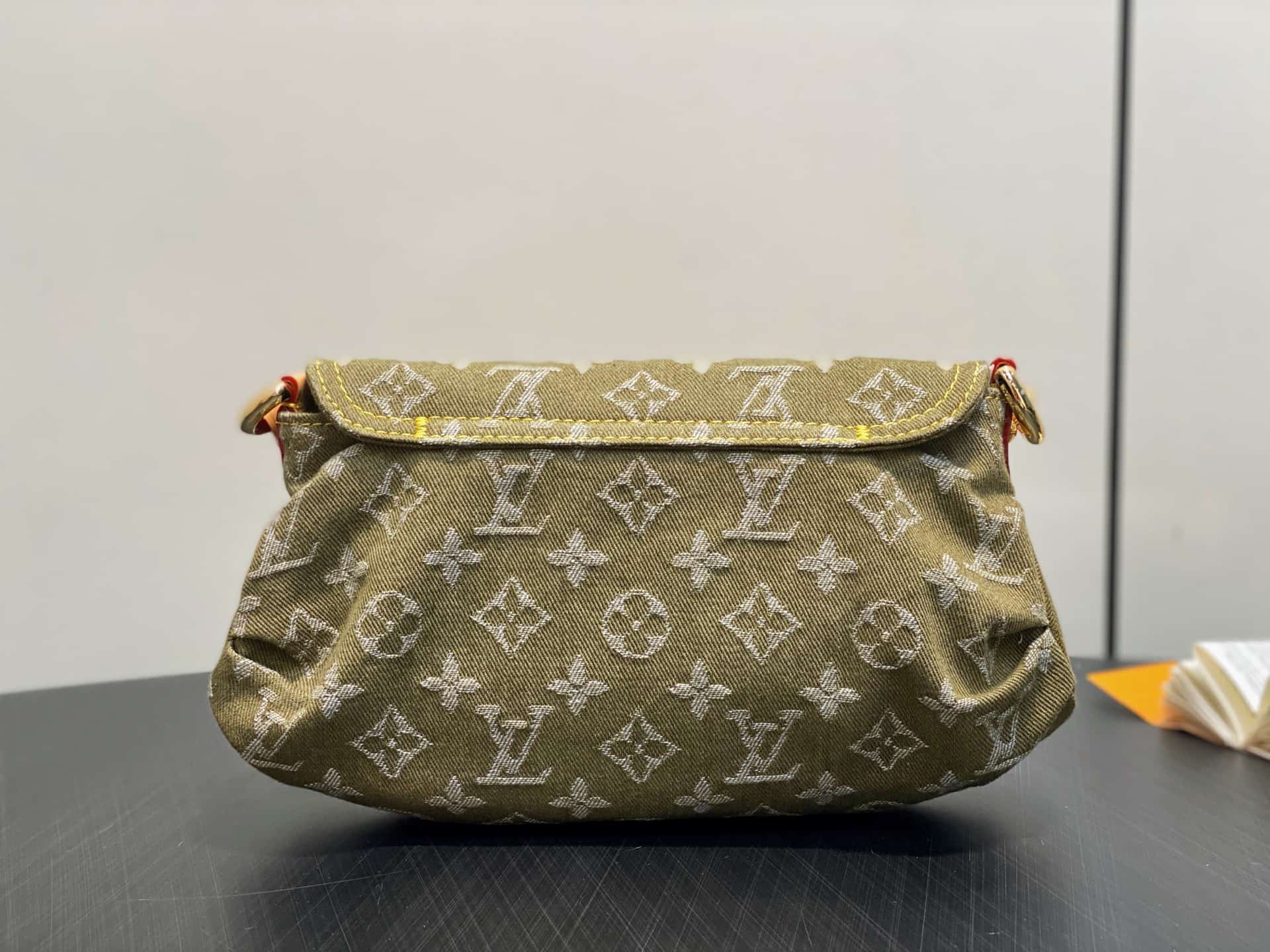 Louis Vuitton Monogram Khaki Denim Mini Pleaty Bag M95217 High