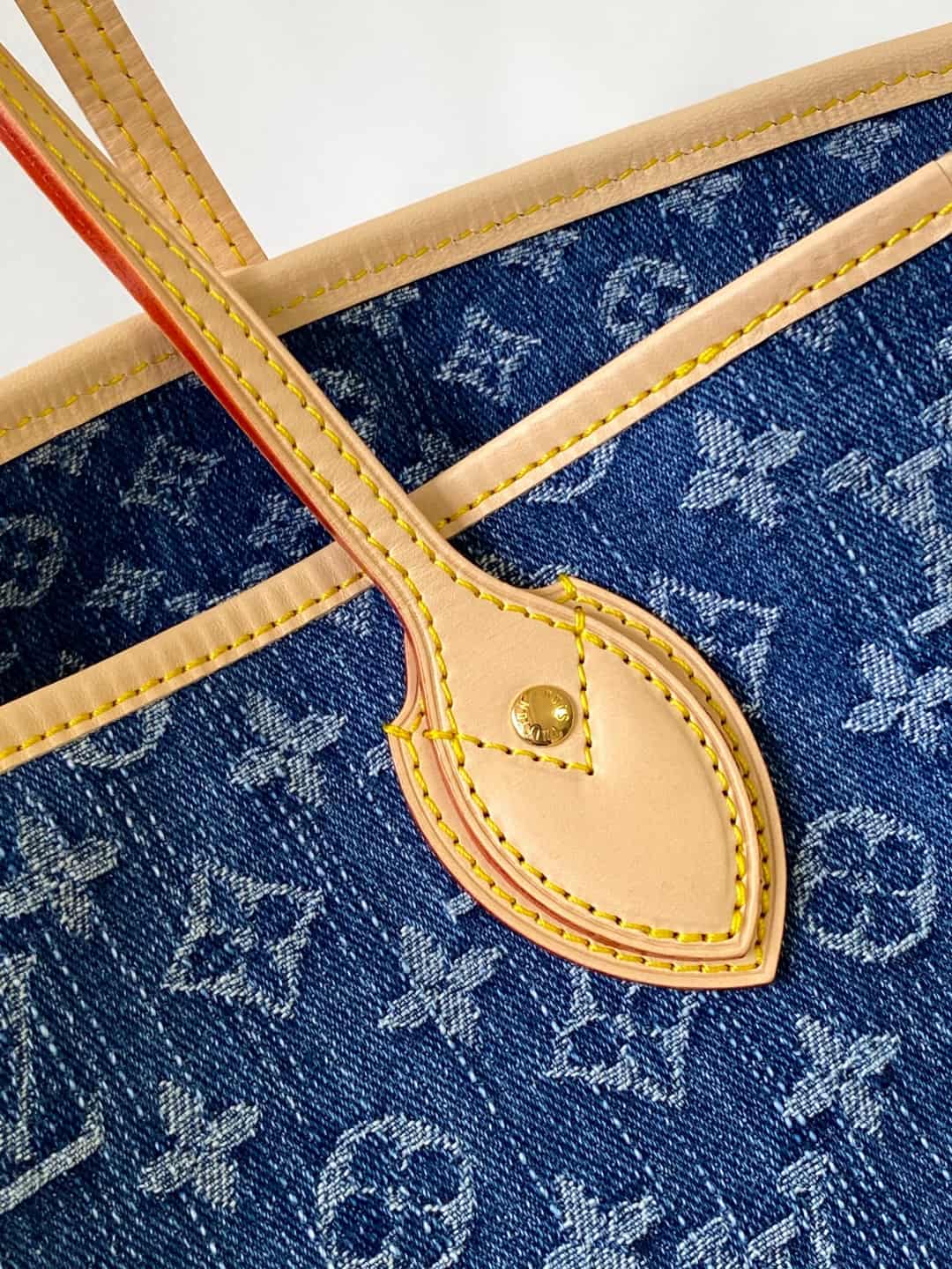 Louis Vuitton Neverfull MM Denim Blue M13192 High