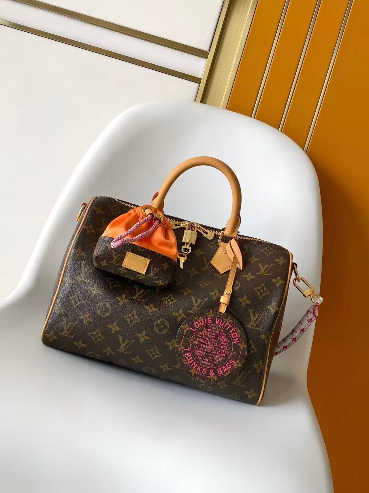 Louis Vuitton Speedy Soft 30 Monogram Orange Coated canvas M27512 High