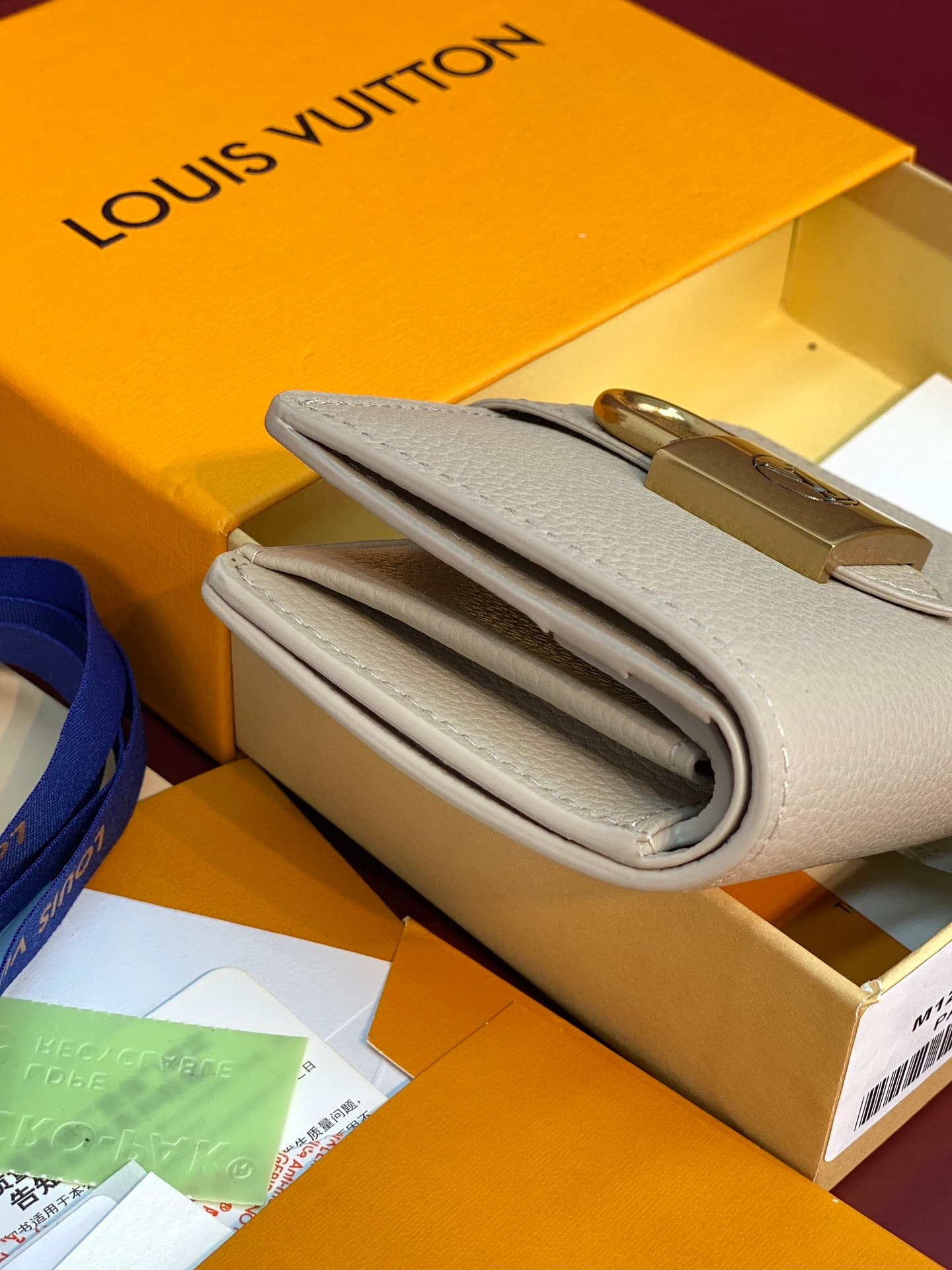 Louis Vuitton Low Key Compact Wallet Beige Smooth calfskin M12408 High