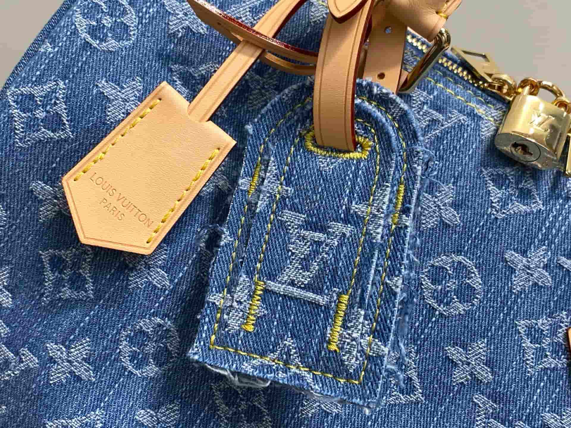 Louis Vuitton Speedy Soft 30 Monogram Denim M14430 High