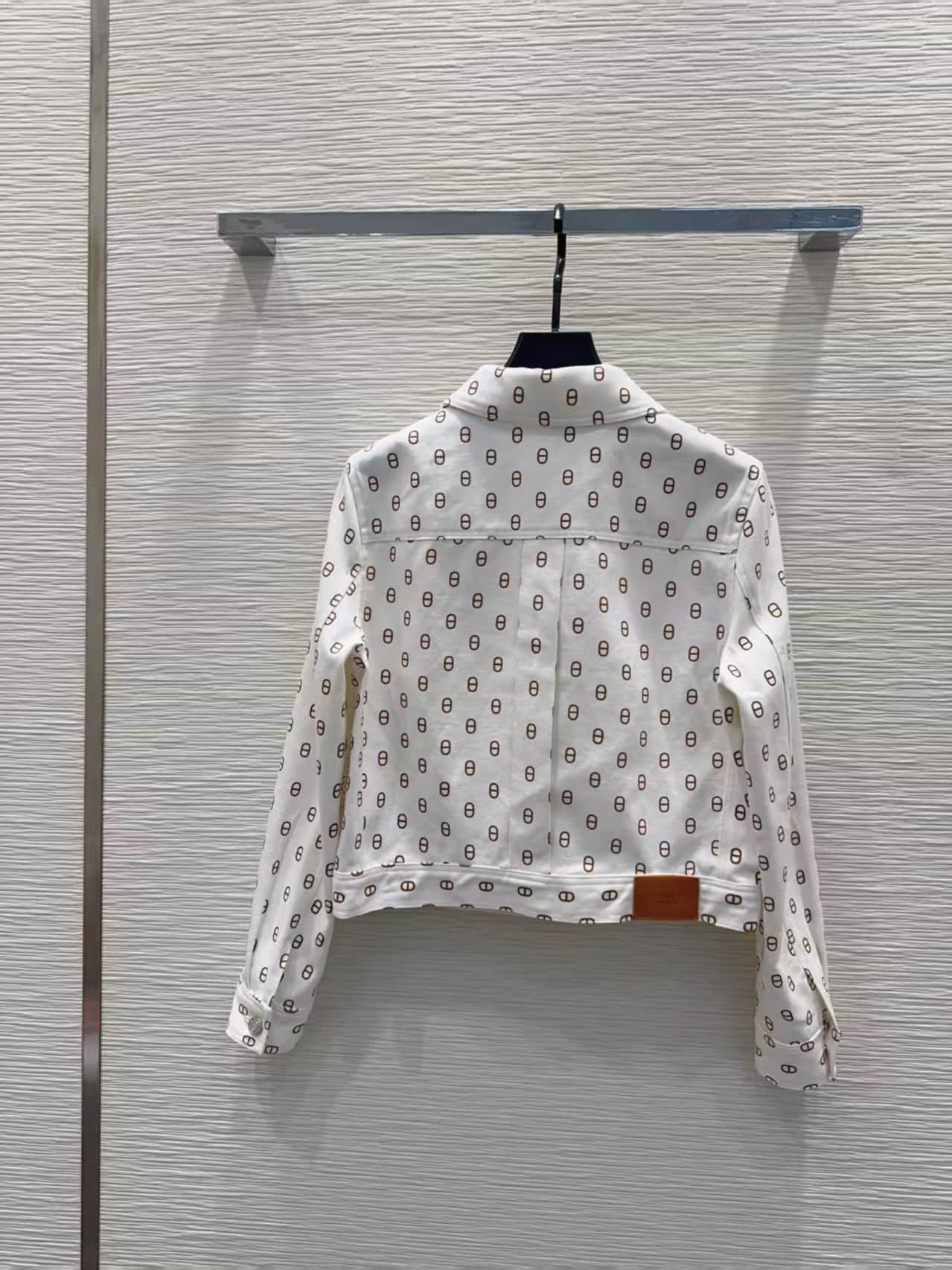 Hermès Chaine d'Ancre printed H canvas denim jacket