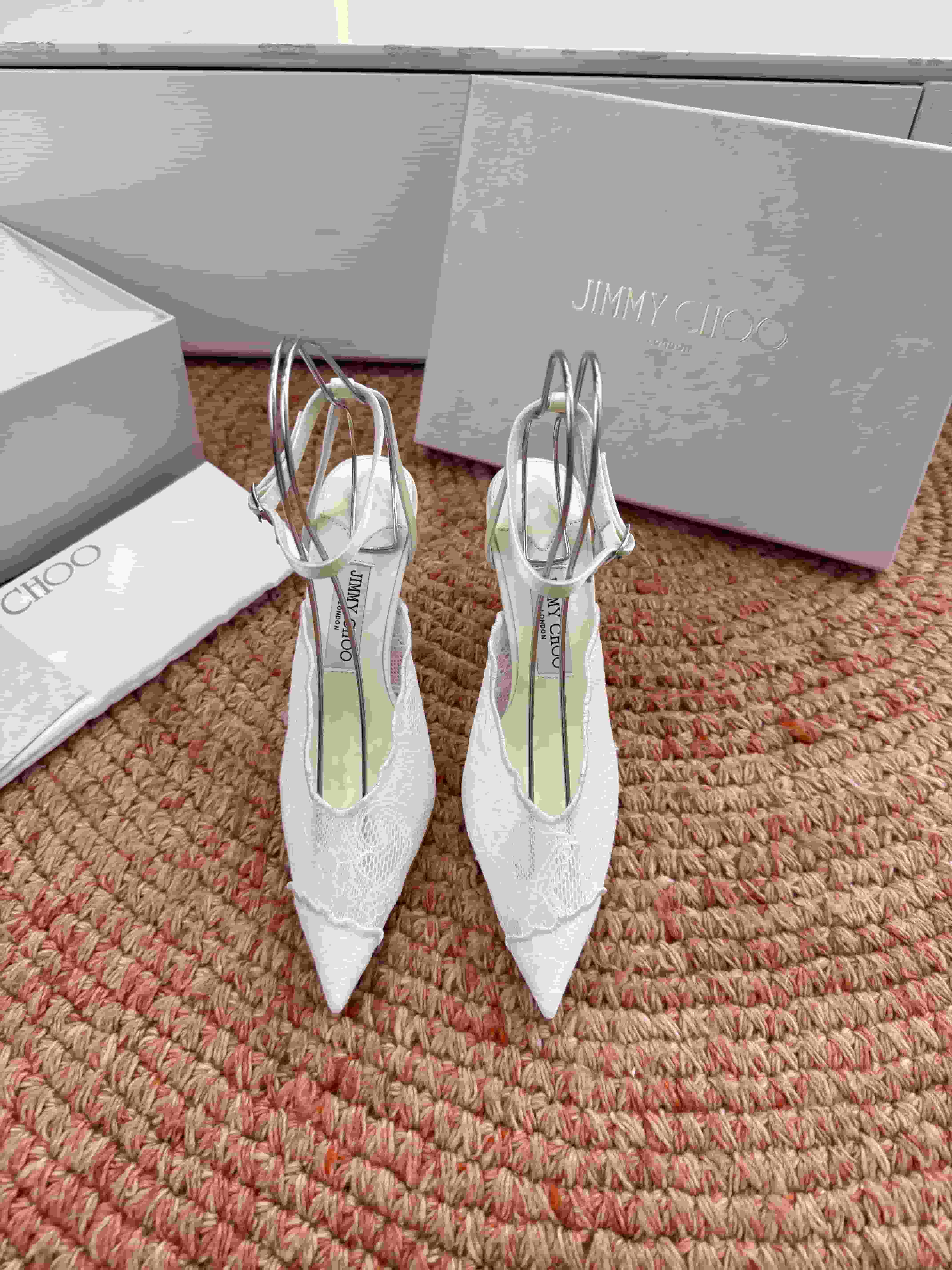 Jimmy Choo Amita Lace Slingback Pumps