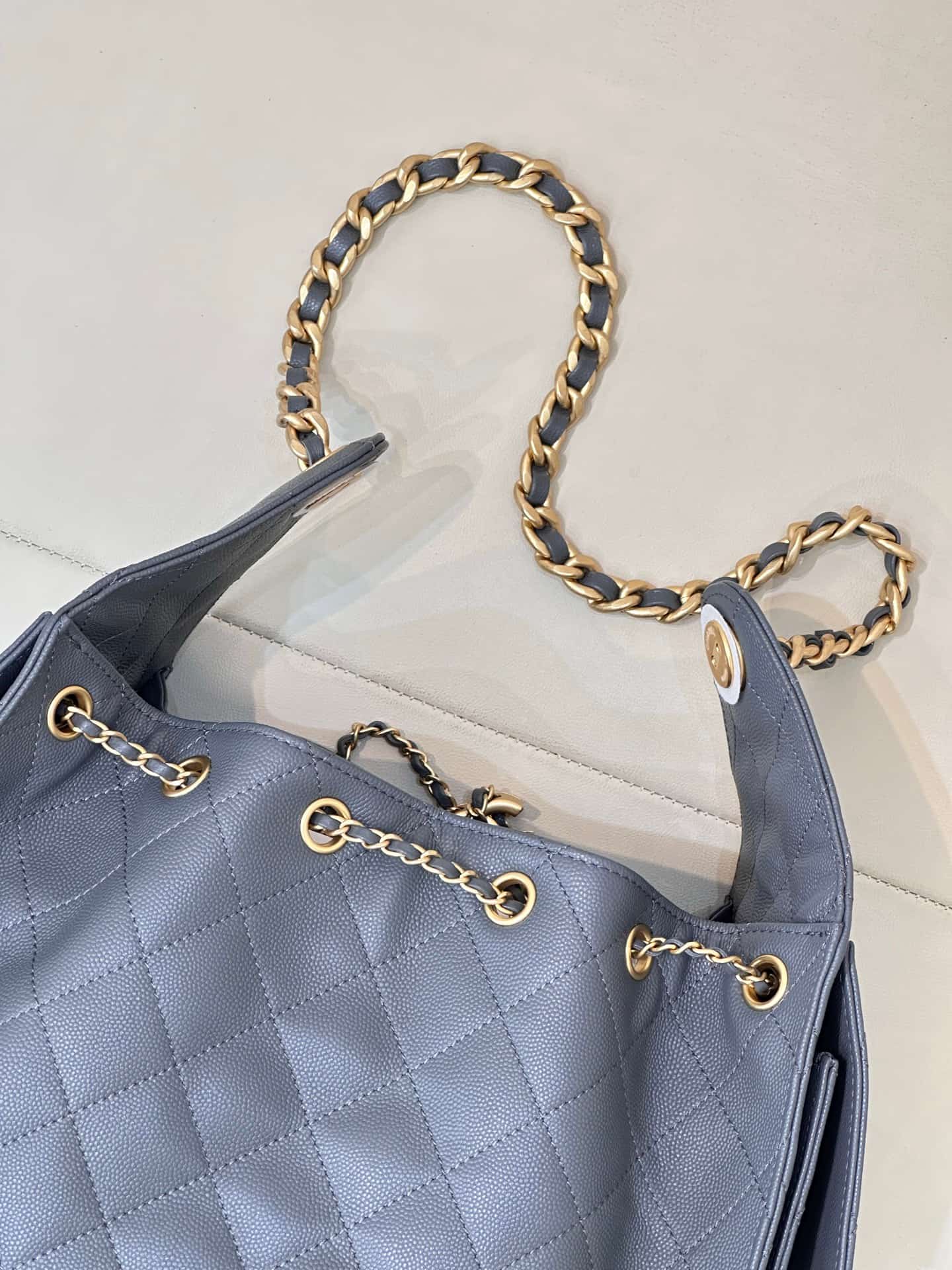 Chanel 25 Small Hobo handbag AS5293 Grained Calfskin & Gold-tone Metal Dark Grey TOP