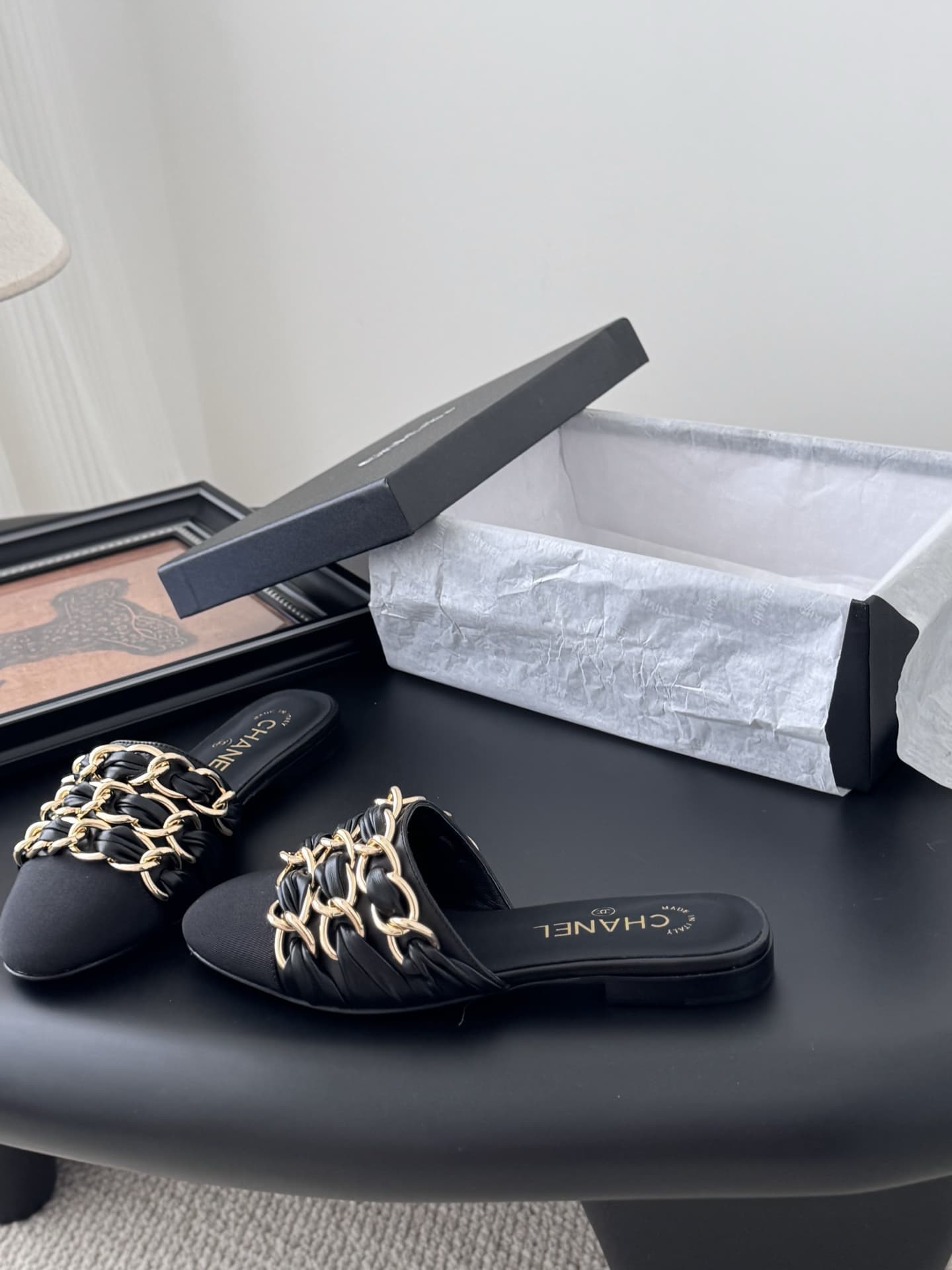 Chanel Mules in Lambskin and Grosgrain shoes Women
