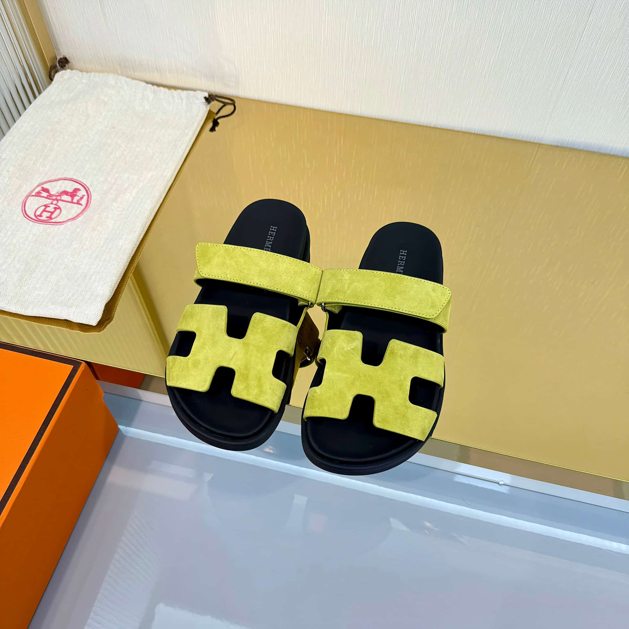 Hermès Chypre braided suede sandals Women Men