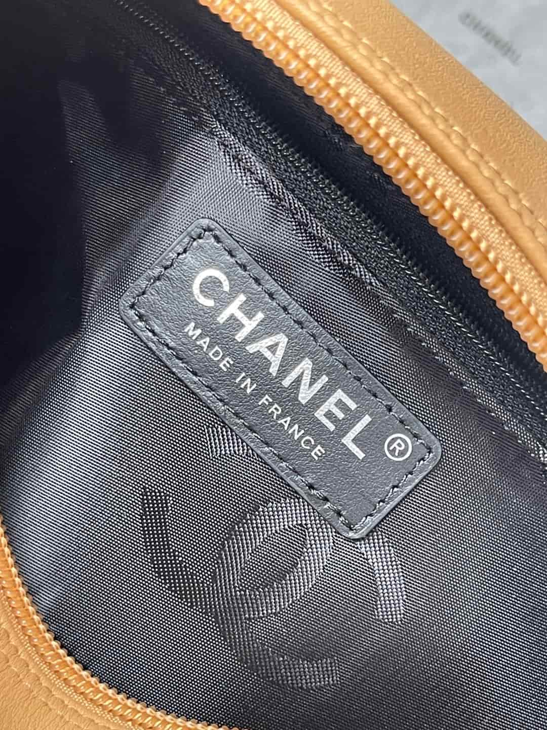 Chanel Cambon Ligne Bowler bag Calfskin & Silver-Tone Metal AS25172 Beige High