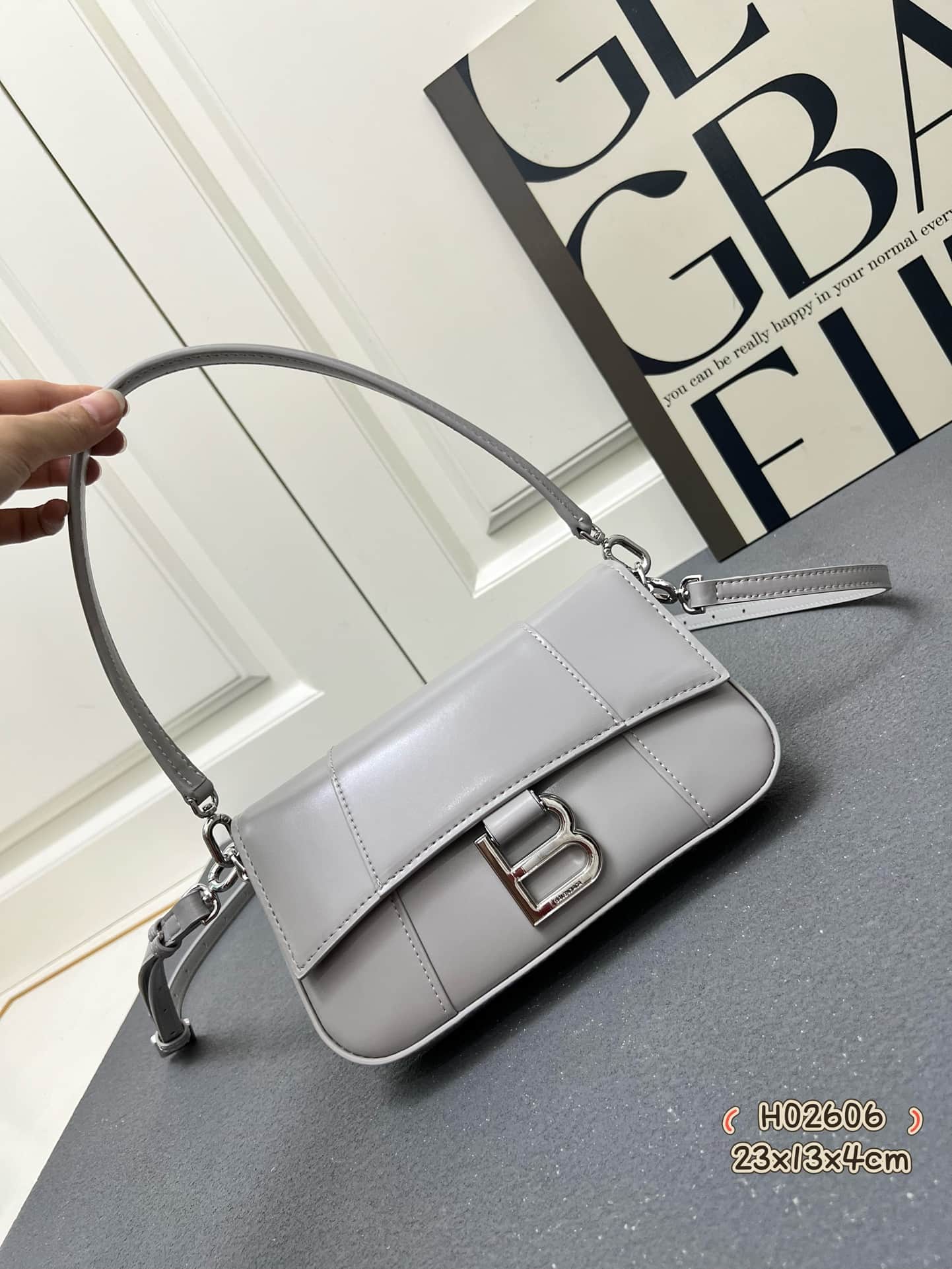 Balenciaga Hourglass sling bag Grey High