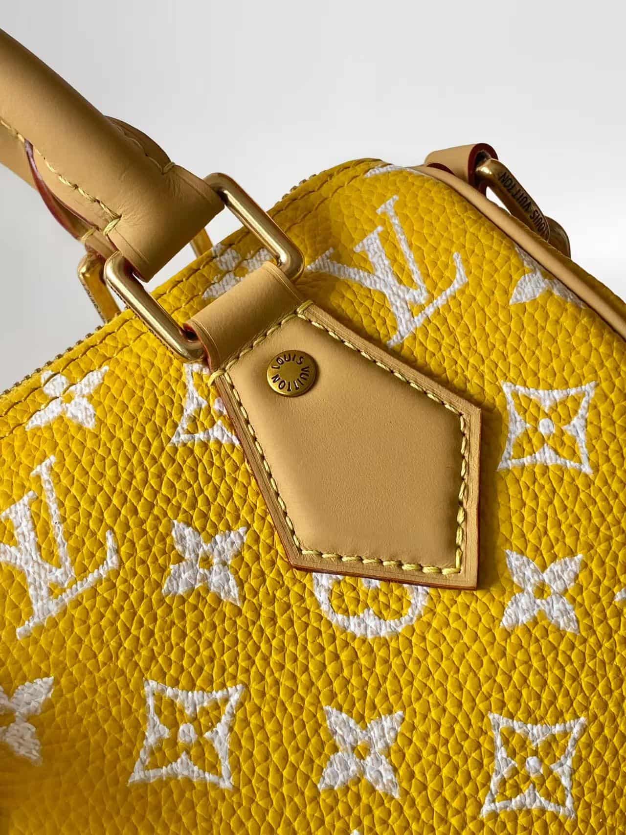 Louis Vuitton Speedy P9 Bandoulière 20 Yellow Calfskin leather M28186 High