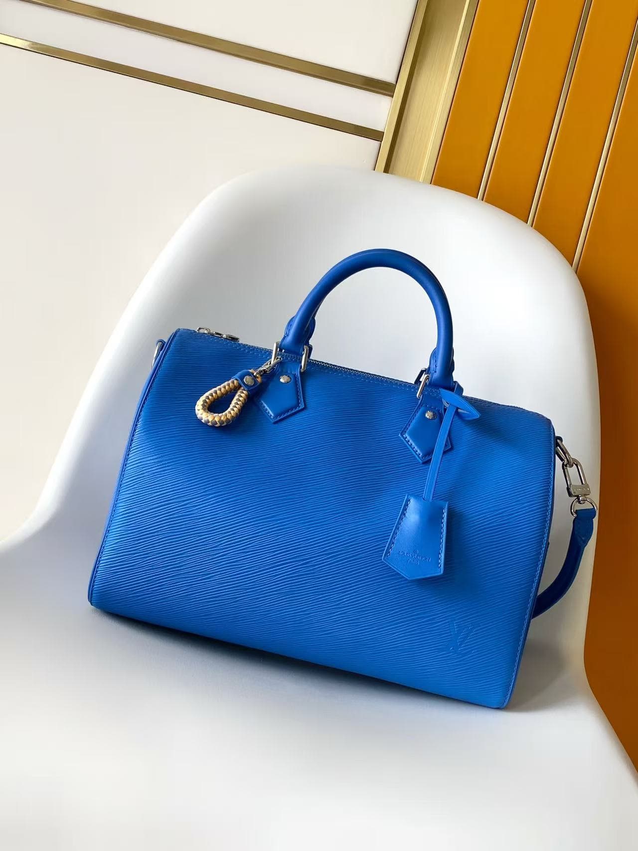 Louis Vuitton Speedy Soft 30 Ocean Blue Cowhide leather M29096 High