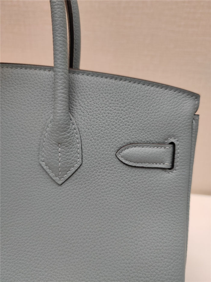 Hermes Birkin 25/30/35cm Bag Togo Leather In Blue Lin WAX High