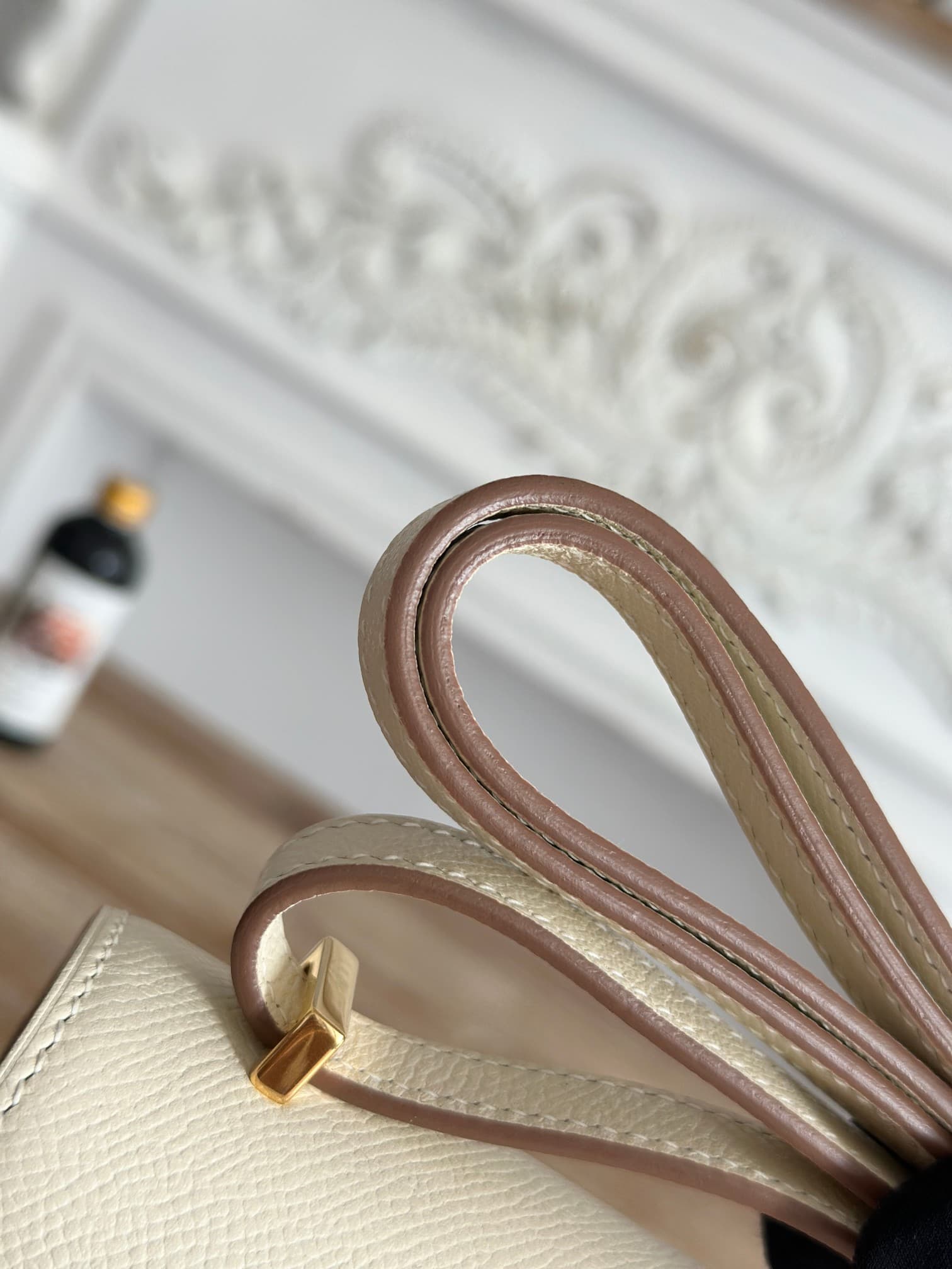 Hermes Mini Constance 18cm Epsom Bag WAX Craie High