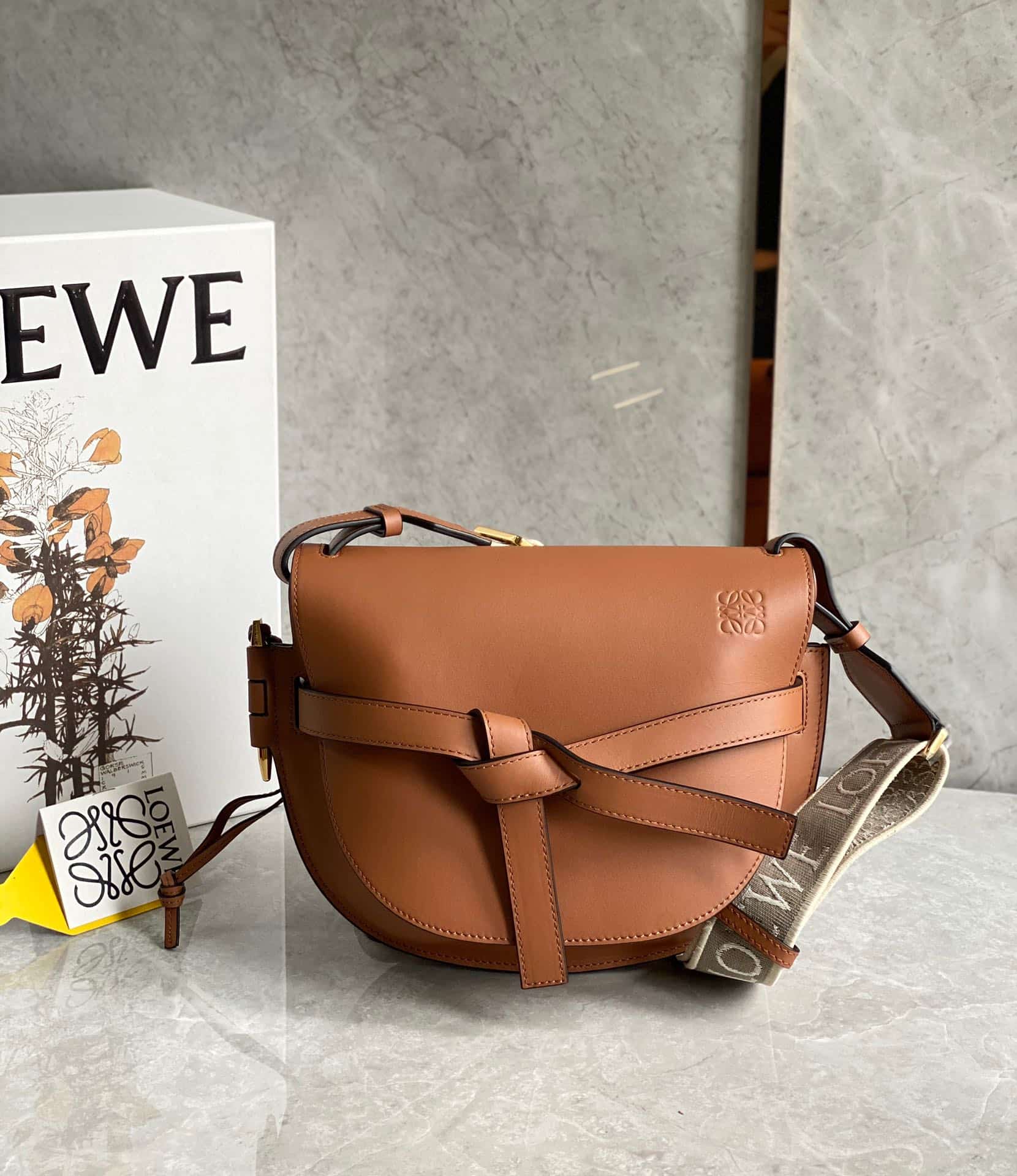 Small Gate Dual bag in soft calfskin and Jacquard High