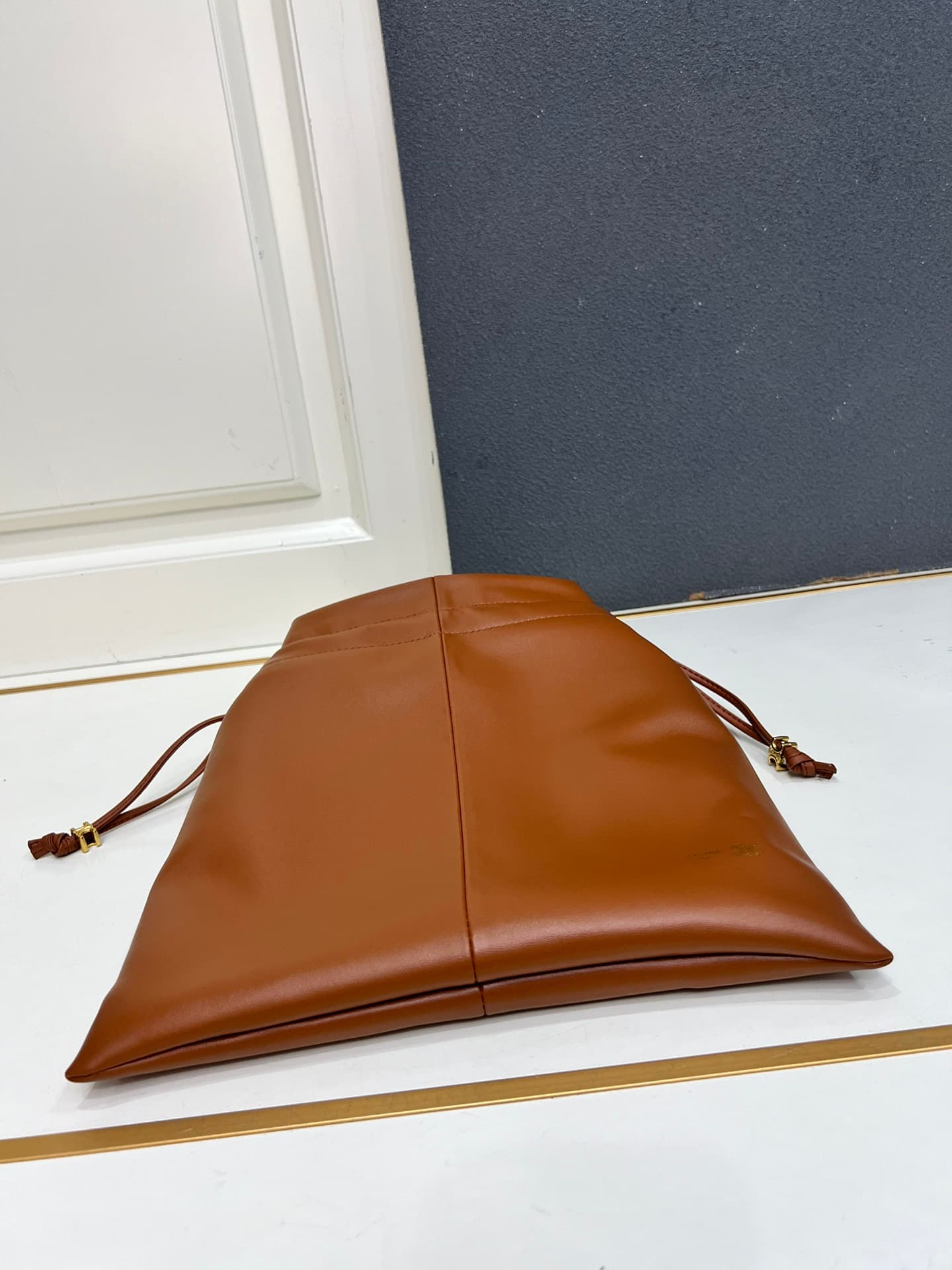 Celine SMALL CRYSTAL POUCH IN LAMBSKIN SOFT TAN High