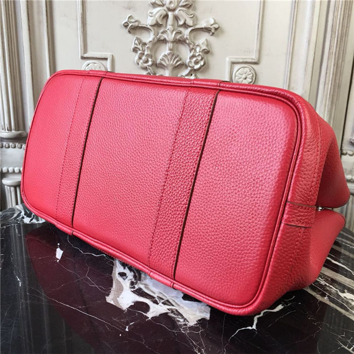 Hermes Garden Party 30/36 Bag Calfskin In Red High