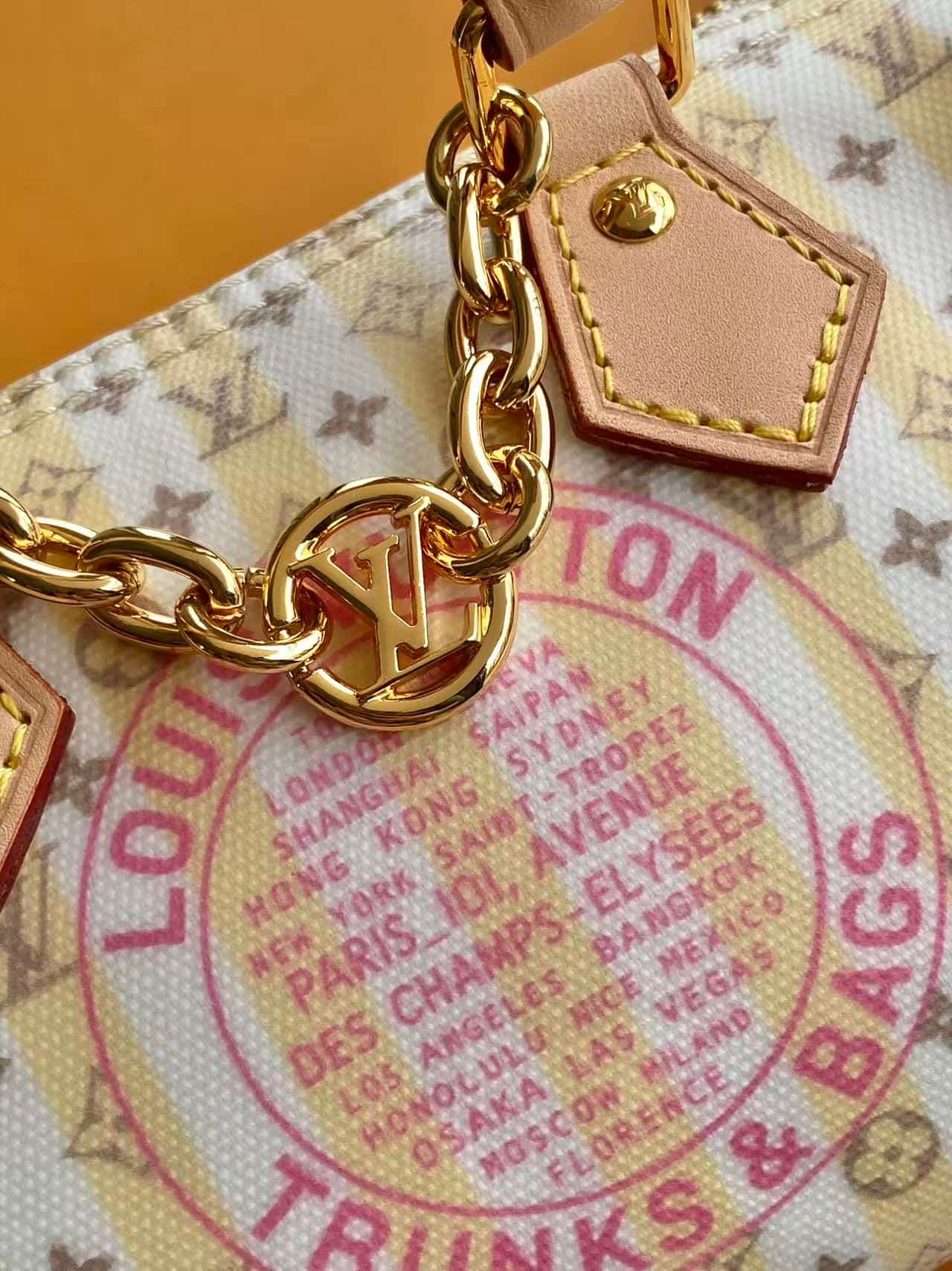 Louis Vuitton Nano Speedy LV Stamp Banana Coated canvas M29030 High