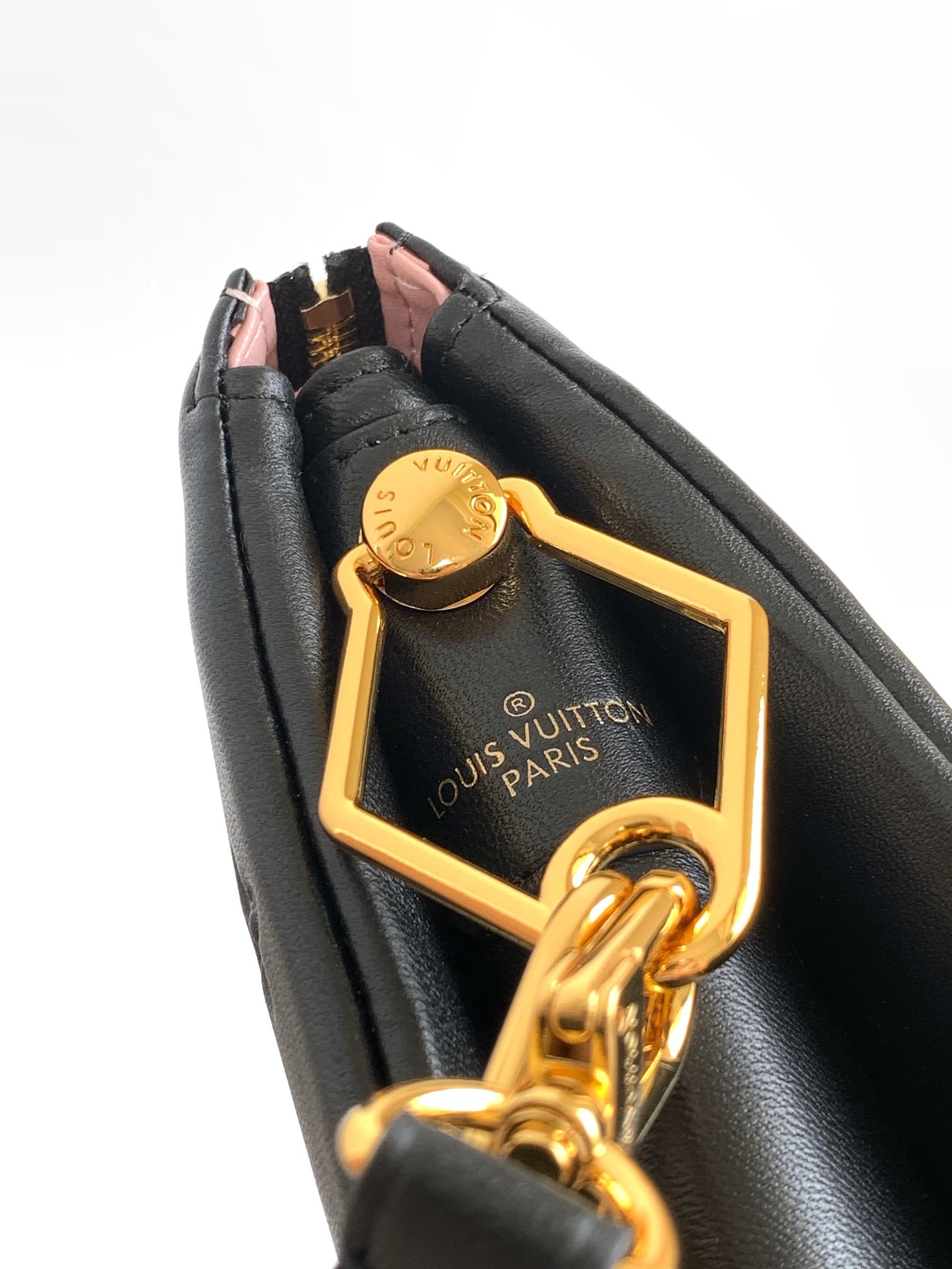 Louis Vuitton Coussin PM Black Monogram-embossed puffy lambskin M21260 High