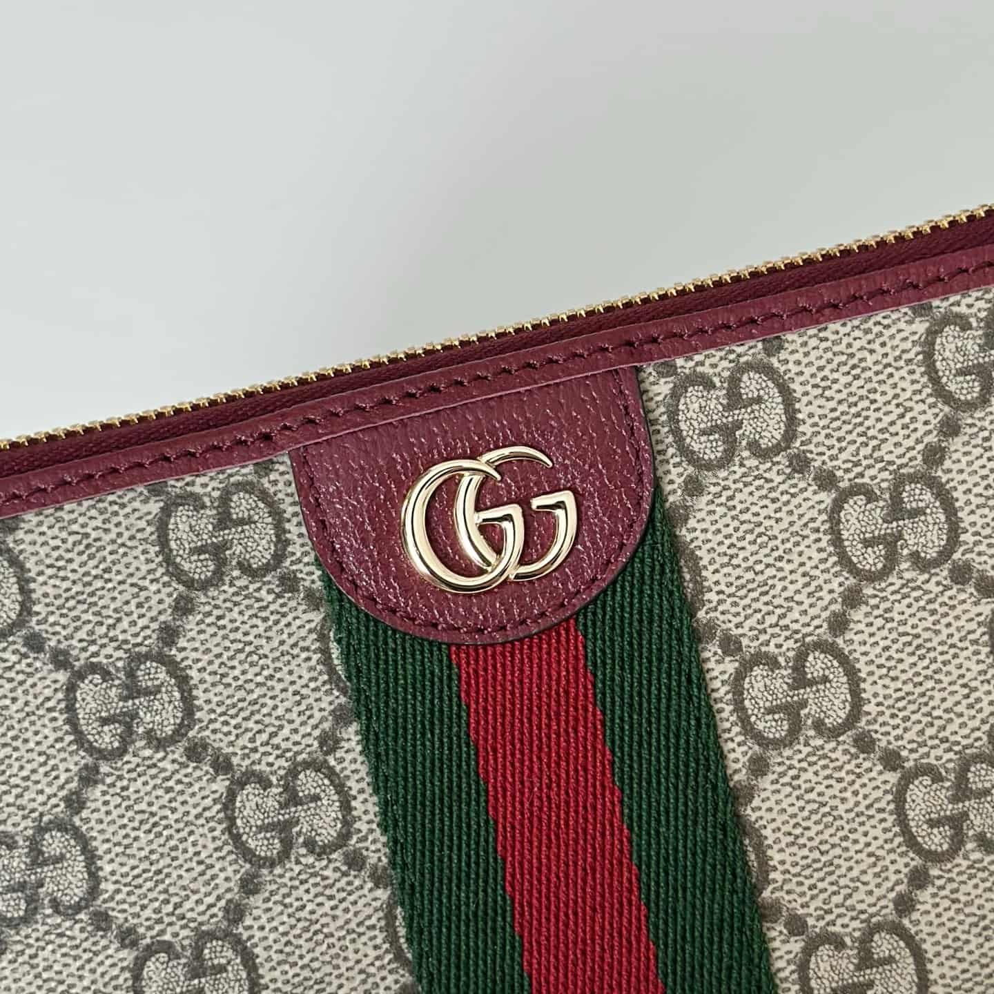 Gucci Ophidia zip around wallet Burgundy ‎838484 High