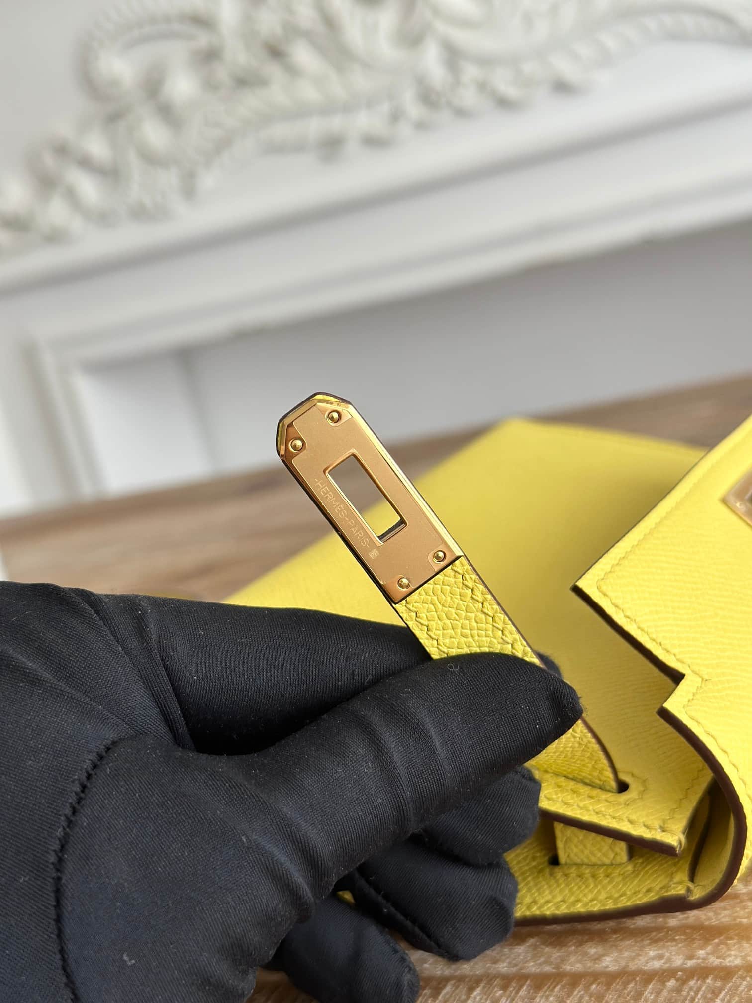 Hermes Kelly Mini II Bag Epsom Leather WAX Lime High