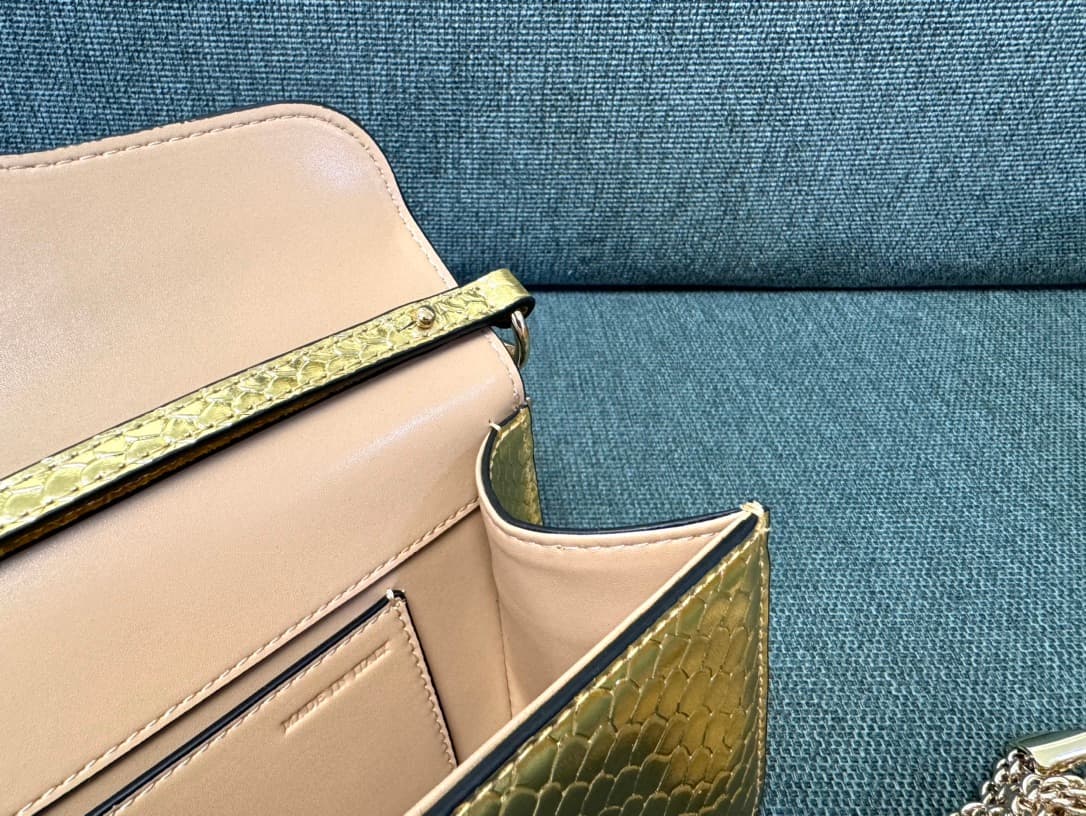 Valentino Garavani MINILOC small shoulder bag 1133S Calfskin Gold High