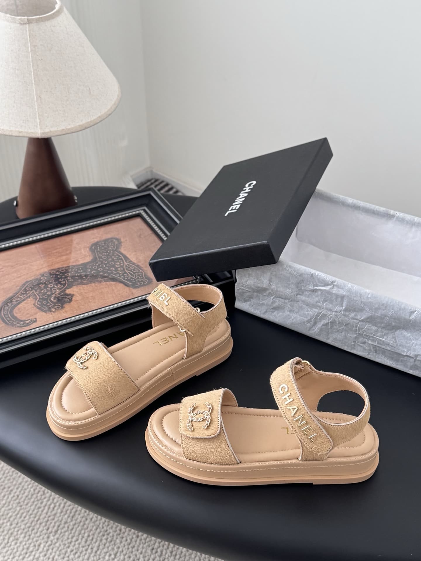 Chanel Tod's Patent Leather Slingback Sandals Women