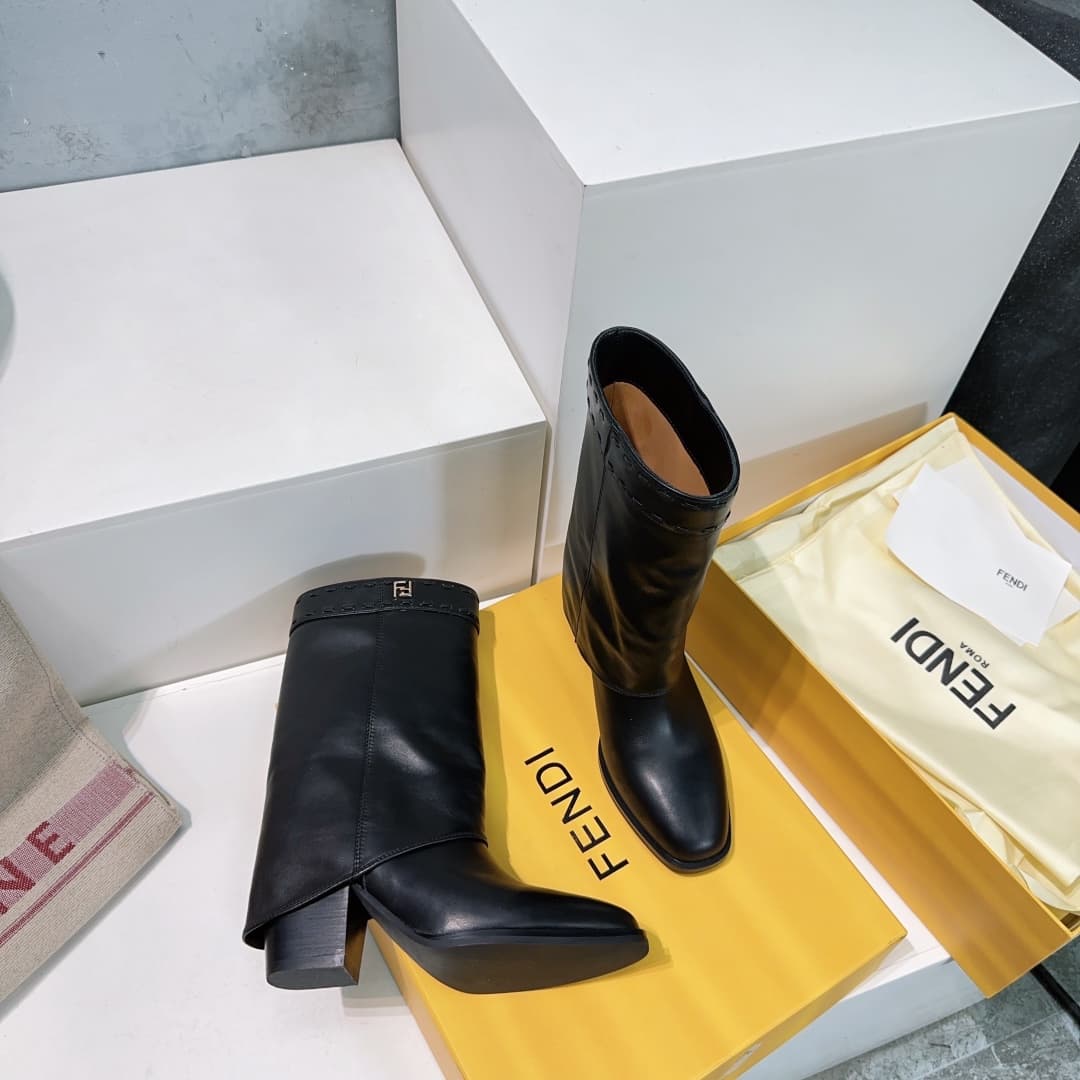 Fendi Show Leather Boots Shoes Women