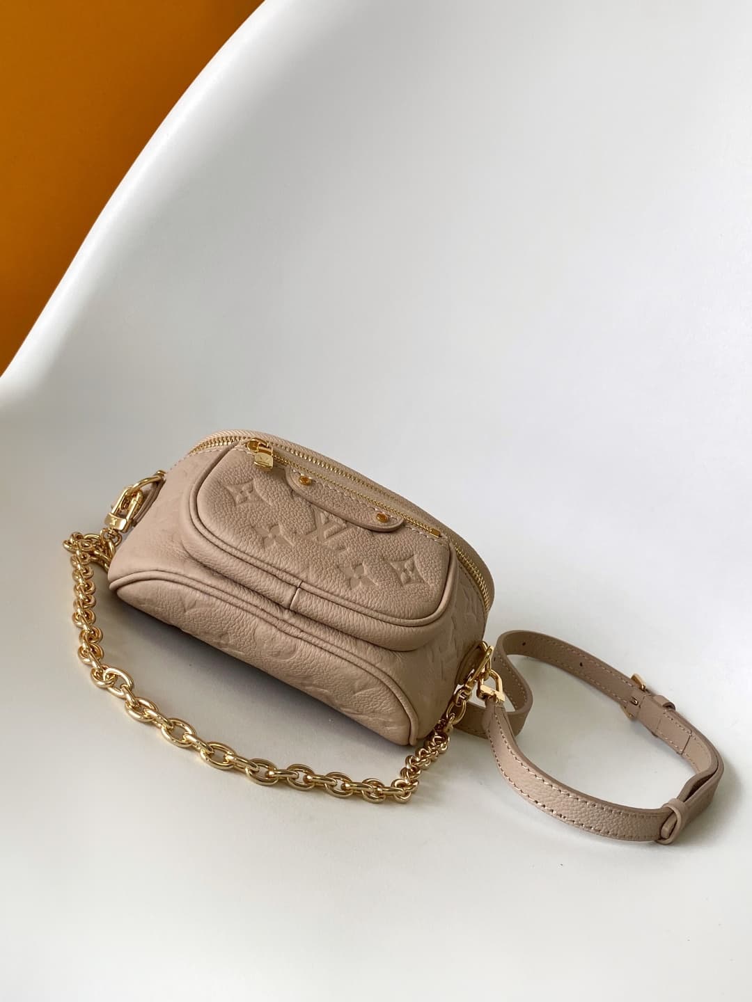 Louis Vuitton Mini Bumbag Sand Monogram Empreinte Leather M14420 High
