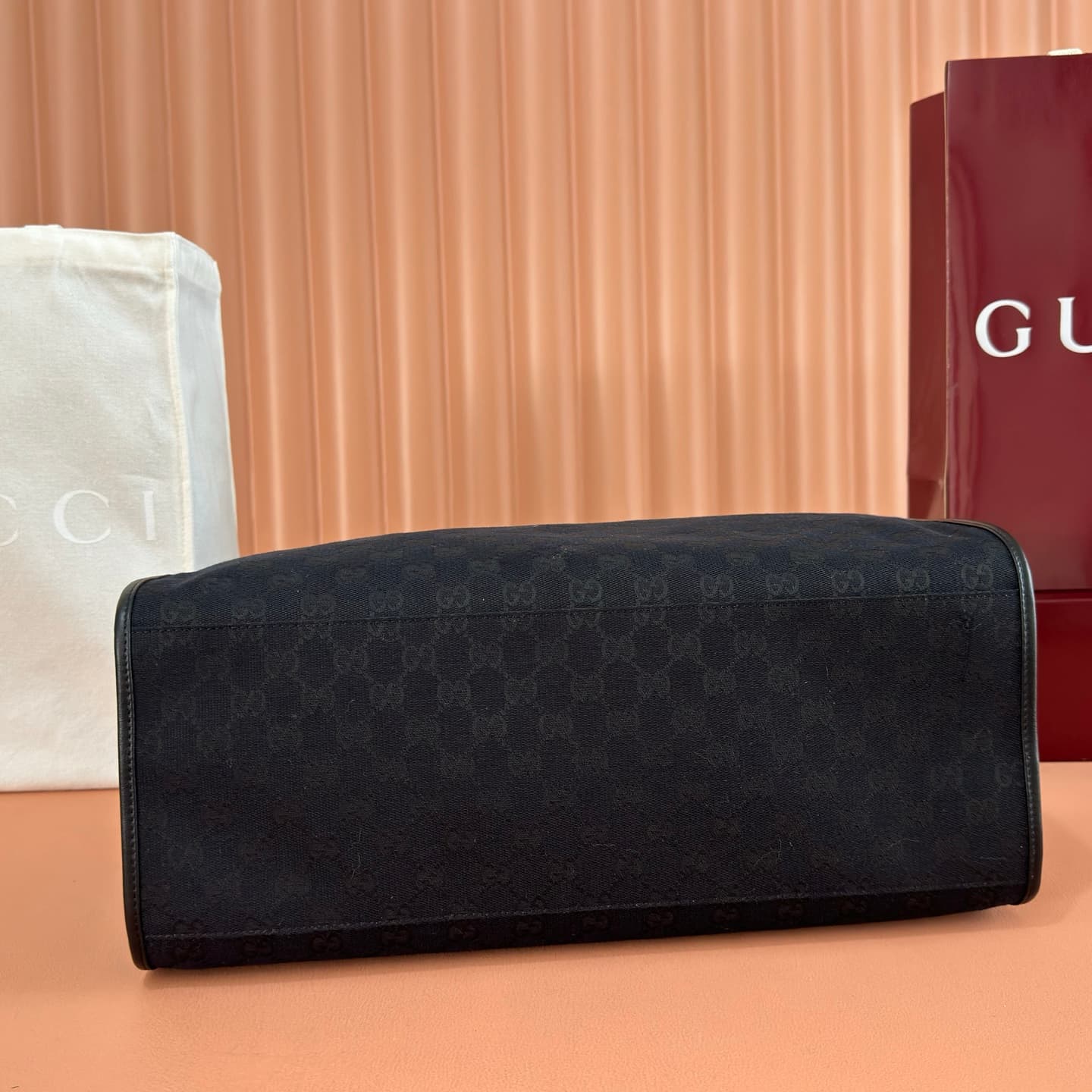 Gucci Londra large tote bag Black GG canvas 875056 High