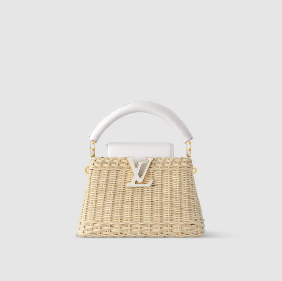 Louis Vuitton Capucines Mini Rattan and cowhide leather M26004 White Top