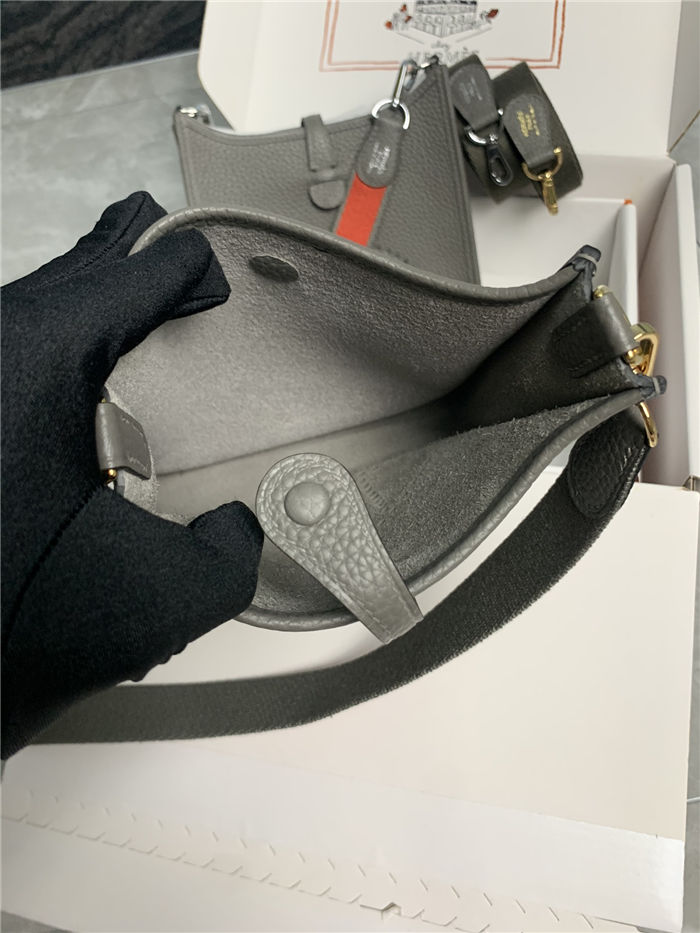 Hermes Evelyne III TPM Mini Bag Togo Leather In Etain WAX High