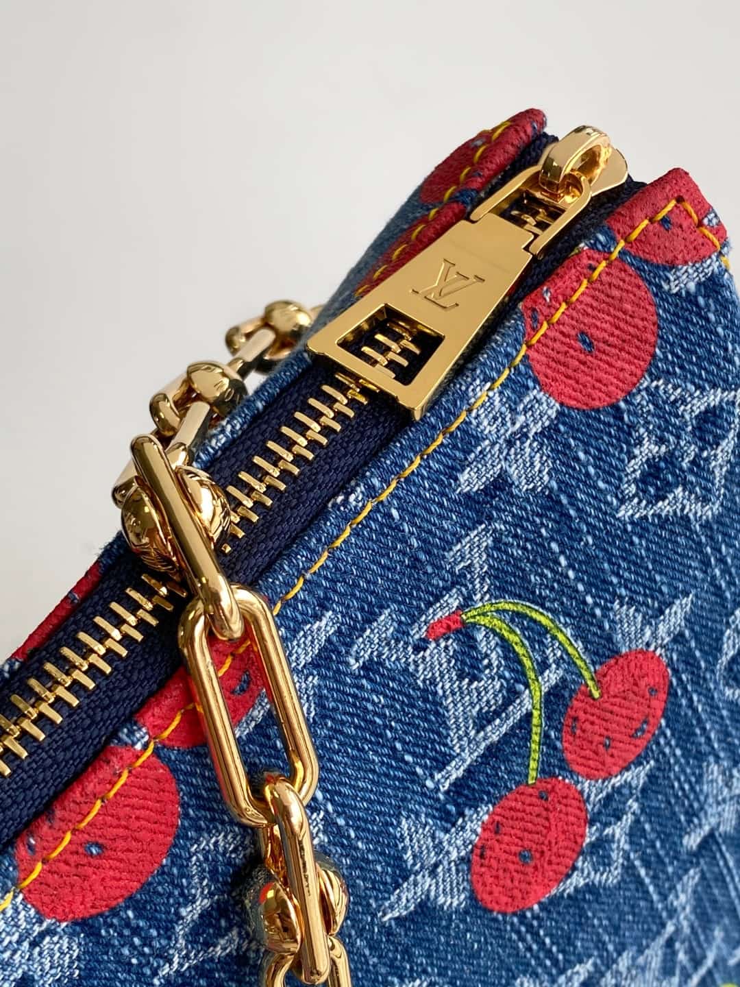 Louis Vuitton x Takashi Murakami Coussin PM Blue Denim Monogram Canvas M14978 High