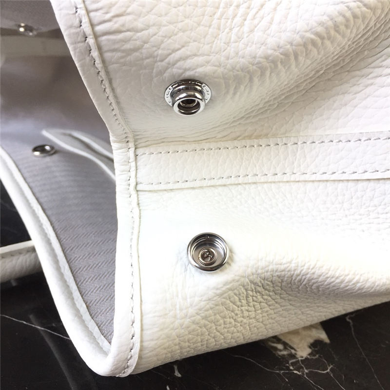 Hermes Garden Party 30/36 Bag Calfskin In Craie High