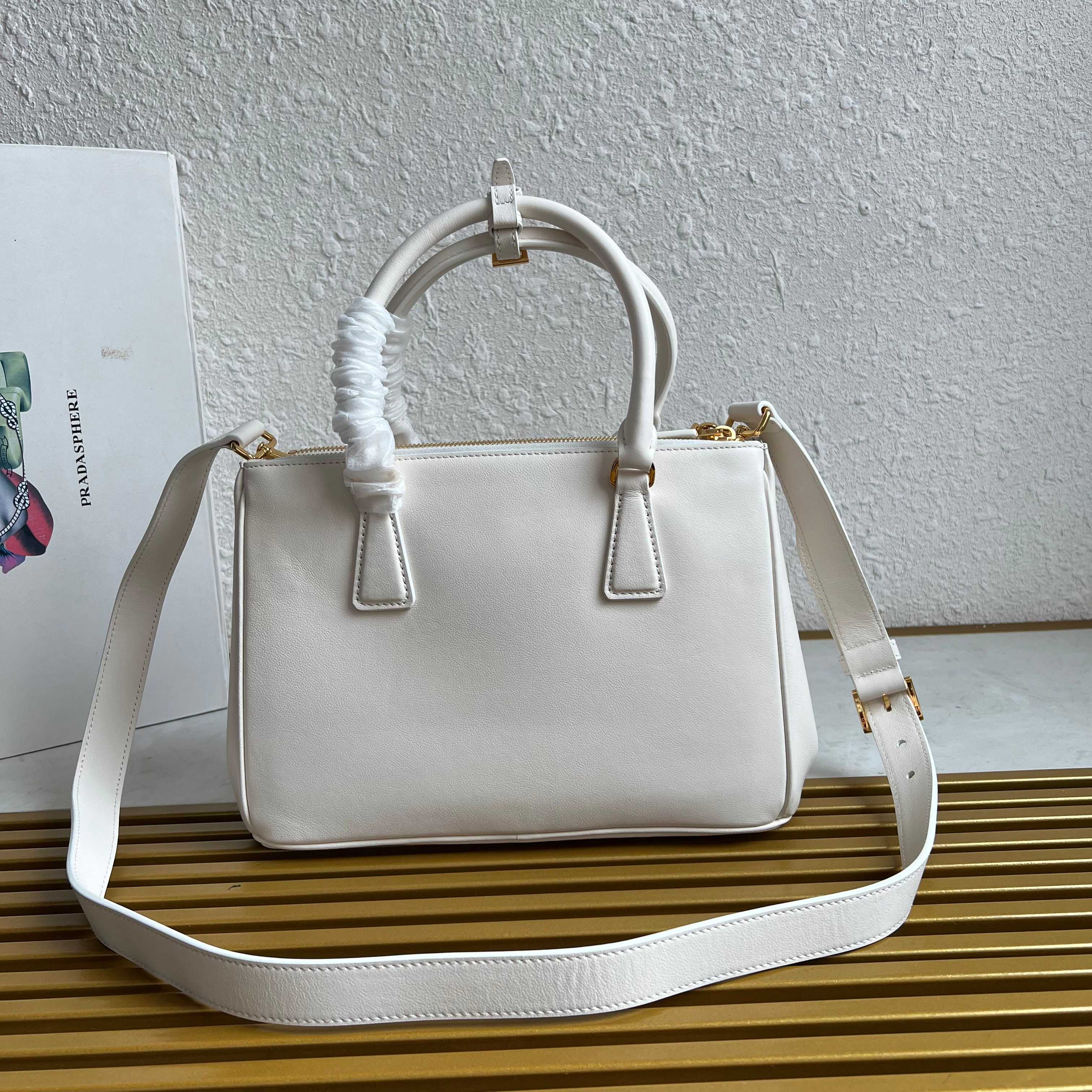 Prada Galleria small Saffiano leather bag 1BA896 White High