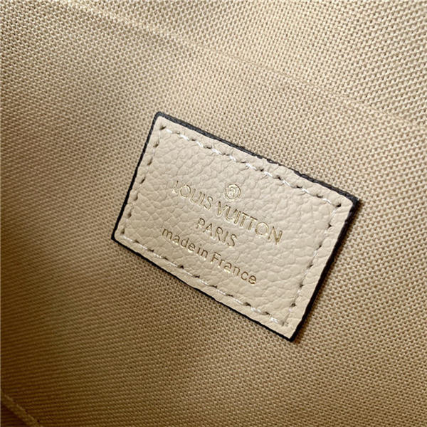 Louis Vuitton FÉLICIE POCHETTE Monogram Empreinte Cream/Saffron High