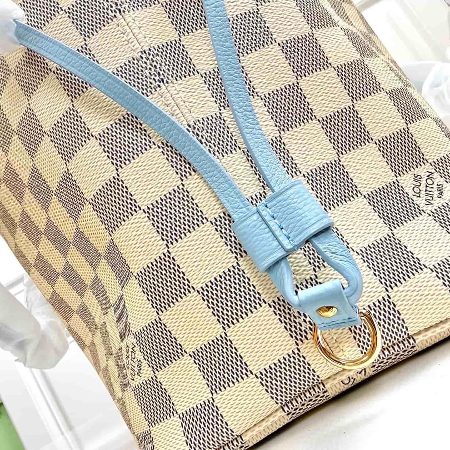 Louis Vuitton Neverfull Inside Out MM Damier Azur/Bleu Olympe Coated canvas N40946 High
