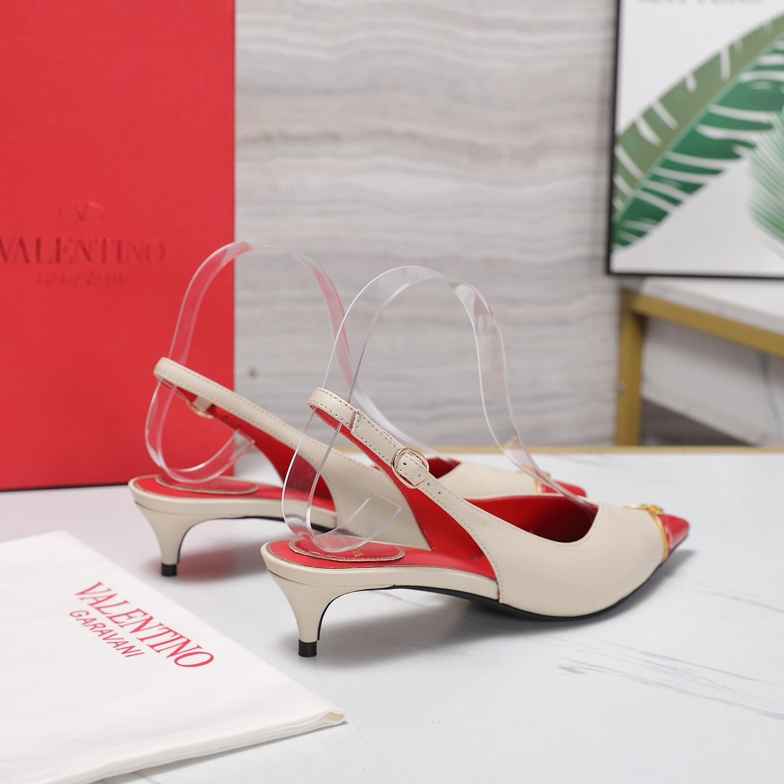 Valentino Garavani VLogo Signature kitten-heel slingback pumps
