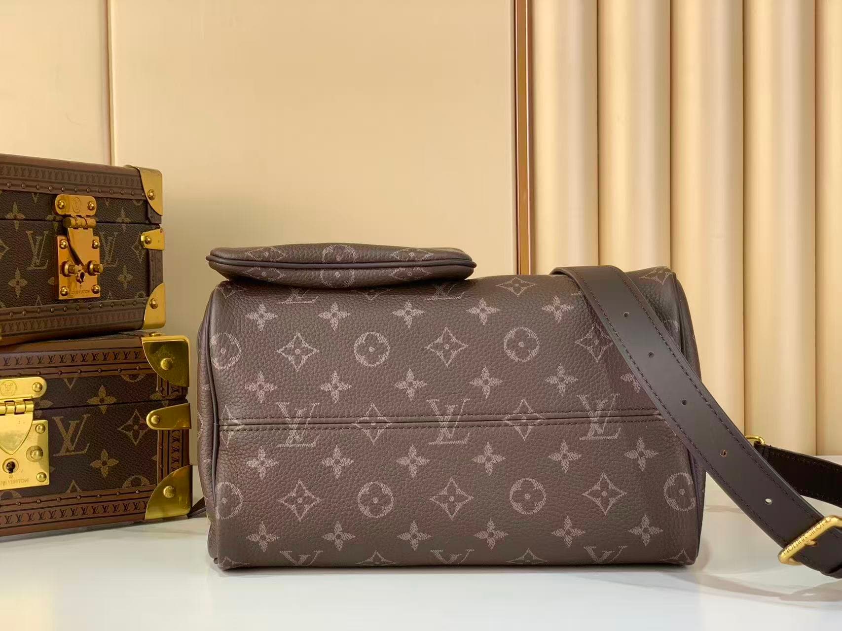 Louis Vuitton Speedy P9 Bandouliere 25 Calfskin leather M27974 Coffee Bean TOP