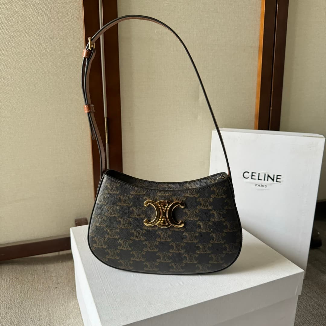 Celine Tilly bag in Triomphe Canvas High