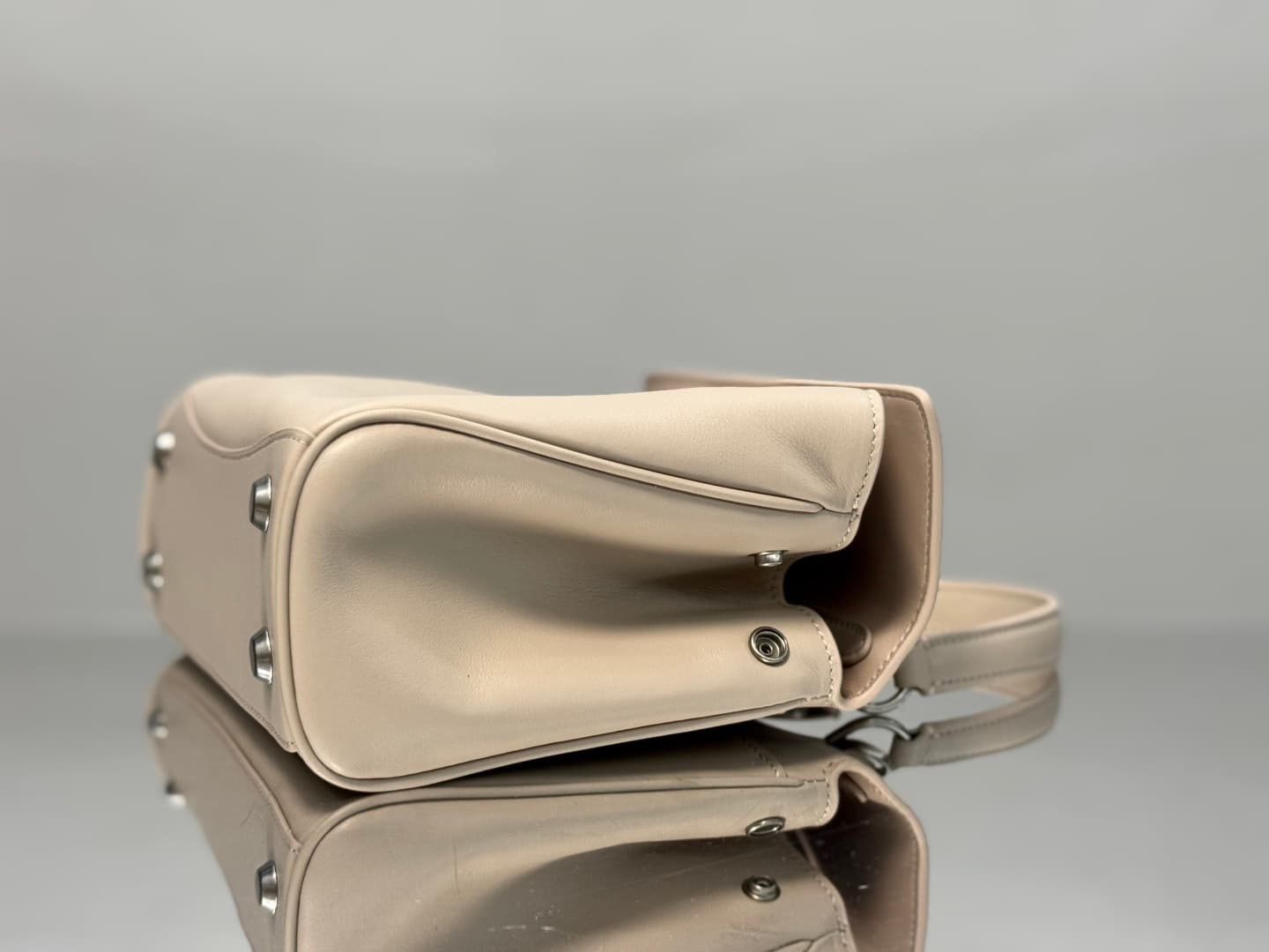 Balenciaga Rodeo Mini Bag in Beige Leather With Silver-Tone Metal TOP