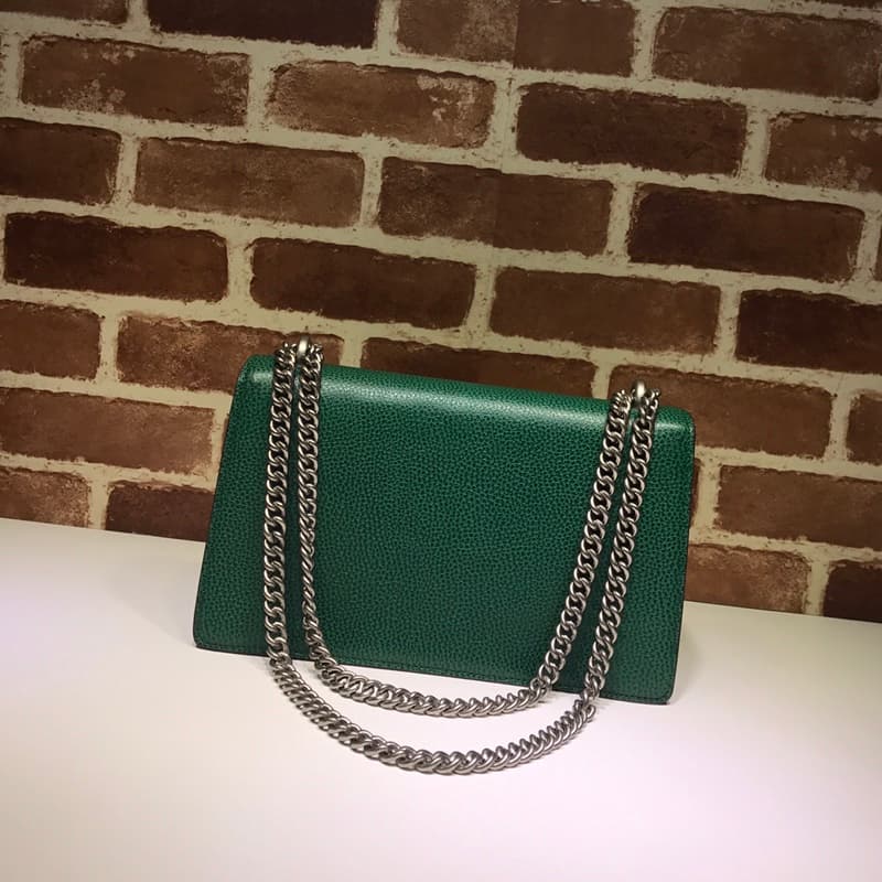 DIONYSUS GG SMALL SHOULDER BAG 400249 Leather Green High