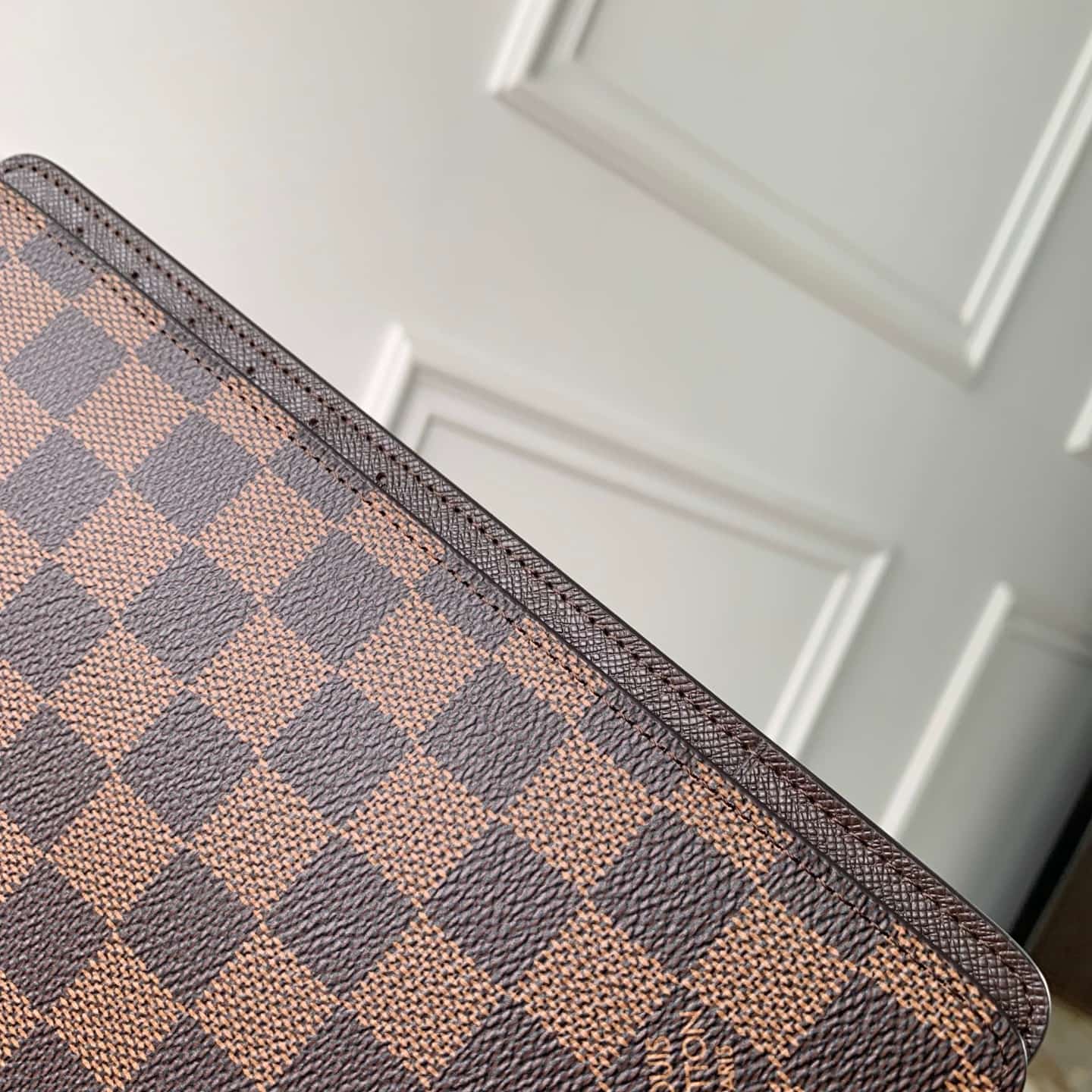 Louis Vuitton Desk Agenda Cover Damier canvas, cross grain leather lining R21065 High