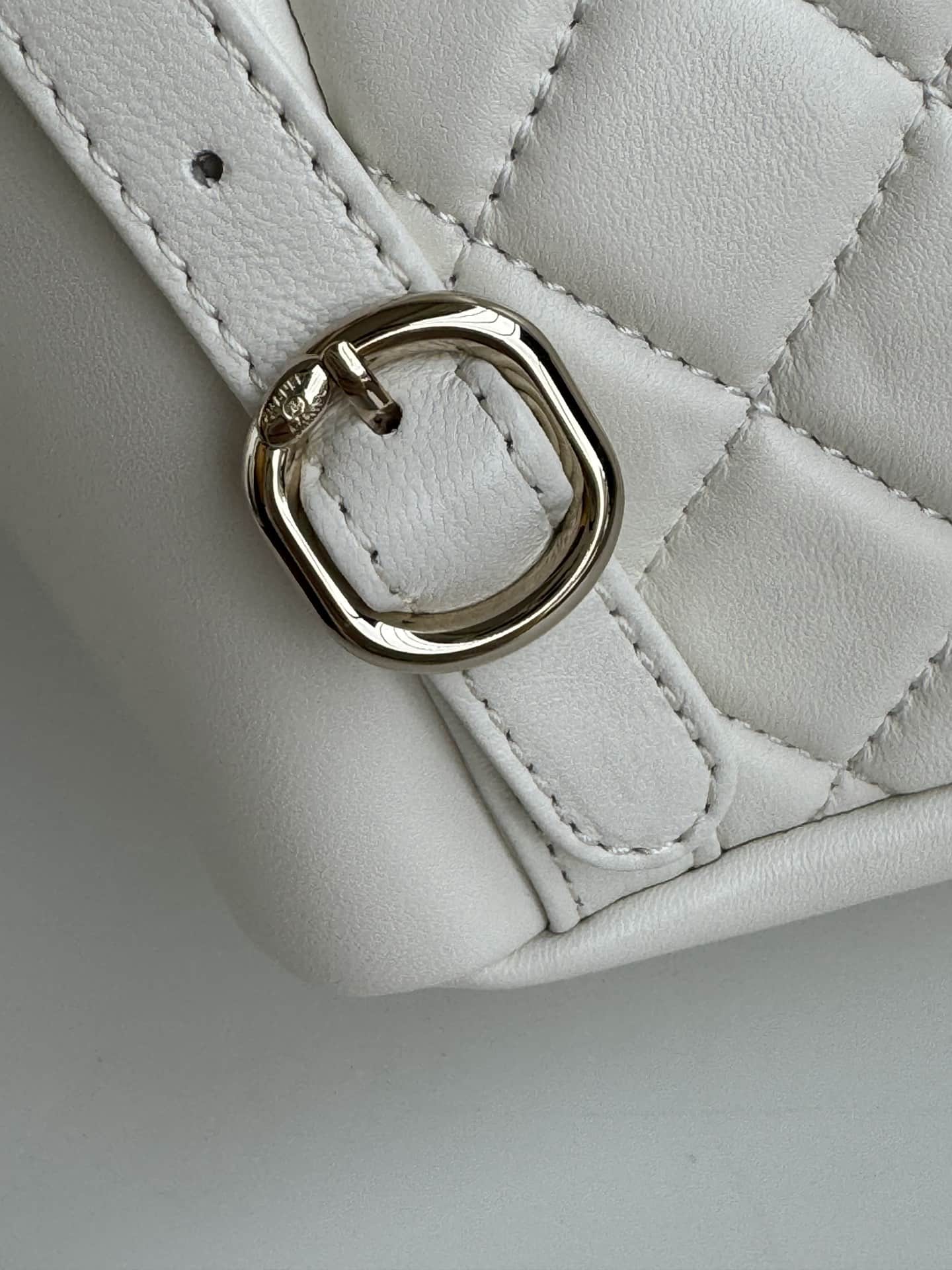 Chanel Small Quilted Duma Backpack Lambskin AS2908 White High