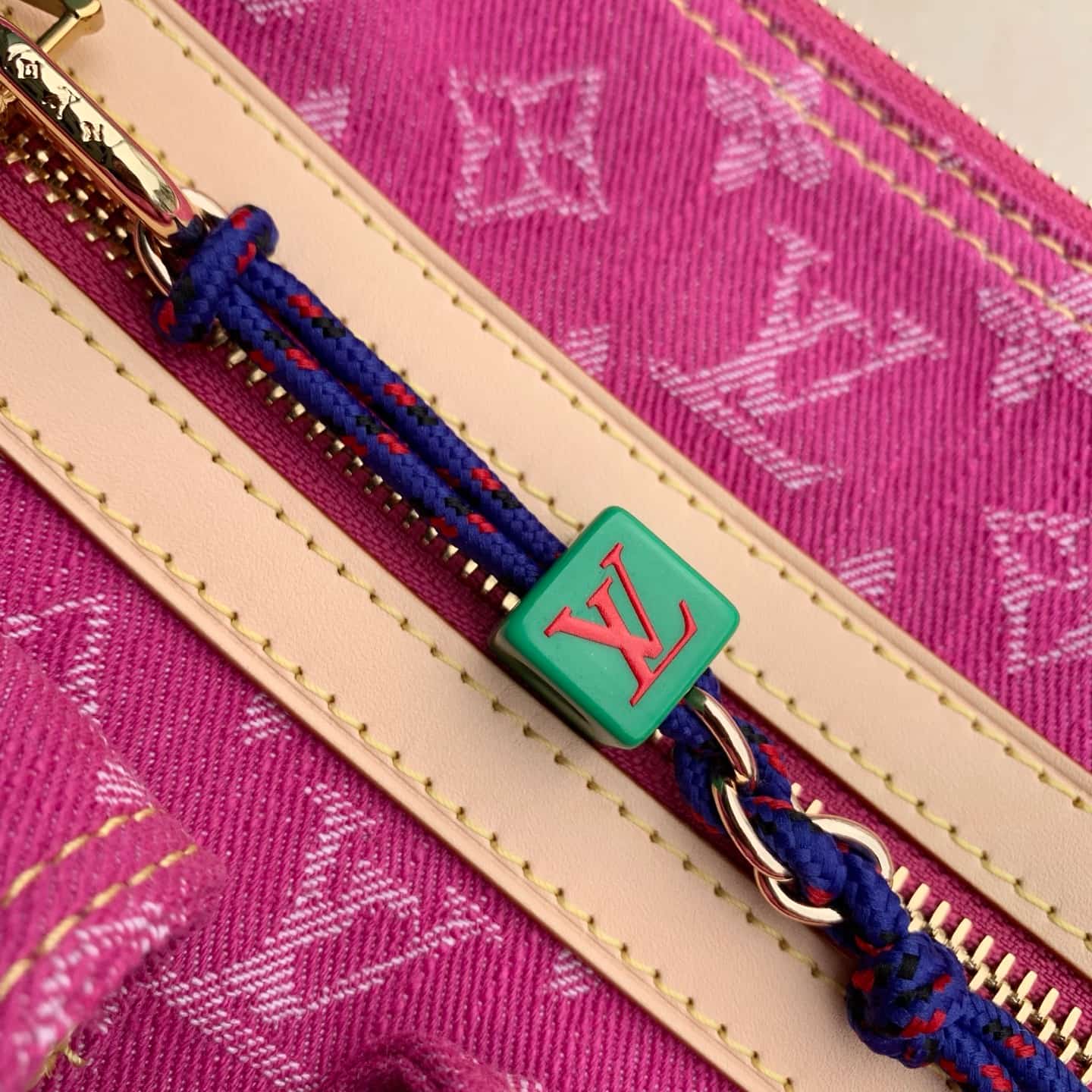 Louis Vuitton Baggy Monogram Fuchsia Denim M28266 High