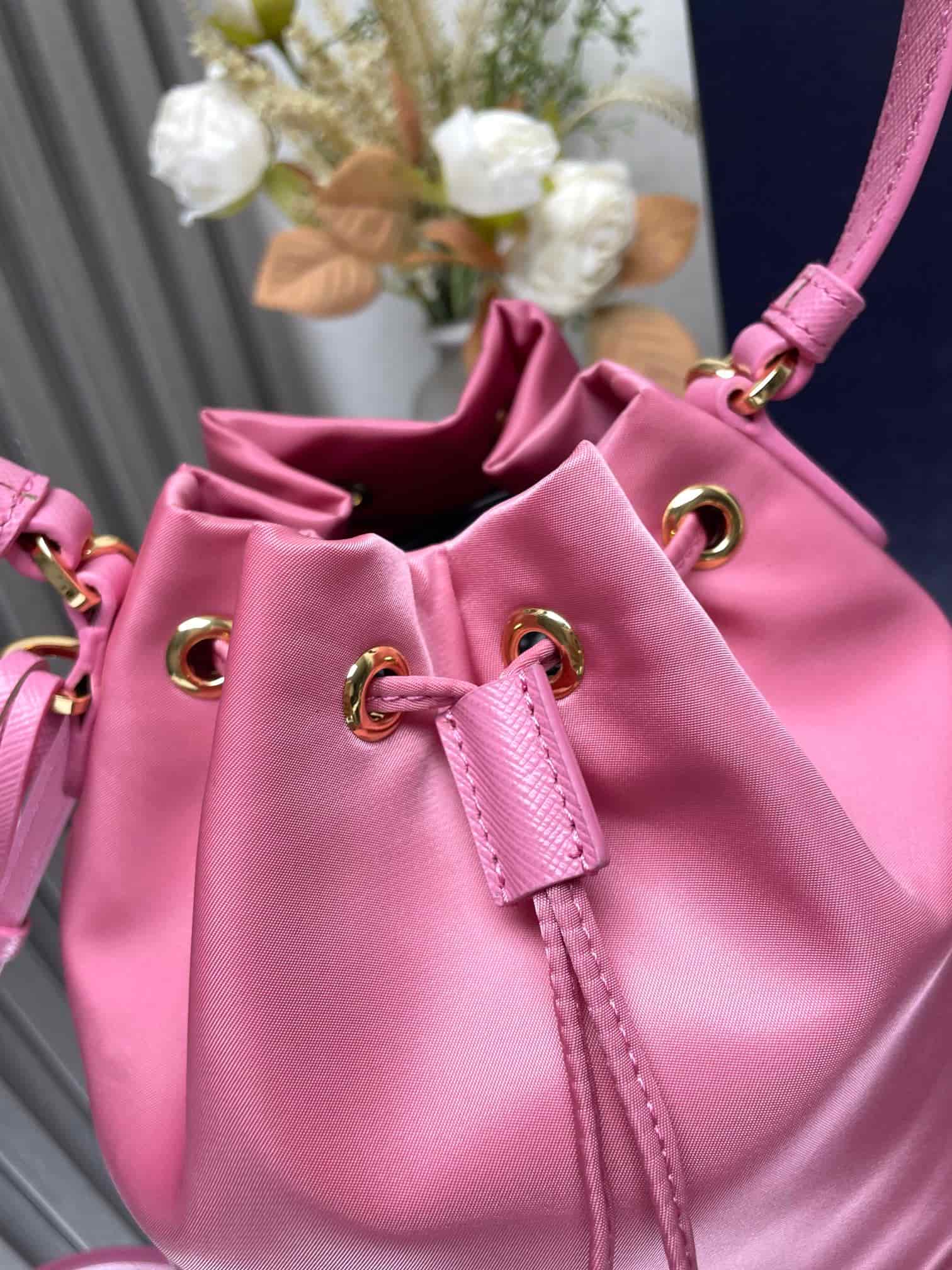 Prada Re-Edition 1978 Re-Nylon mini-bag 1BE067 Begonia Pink High