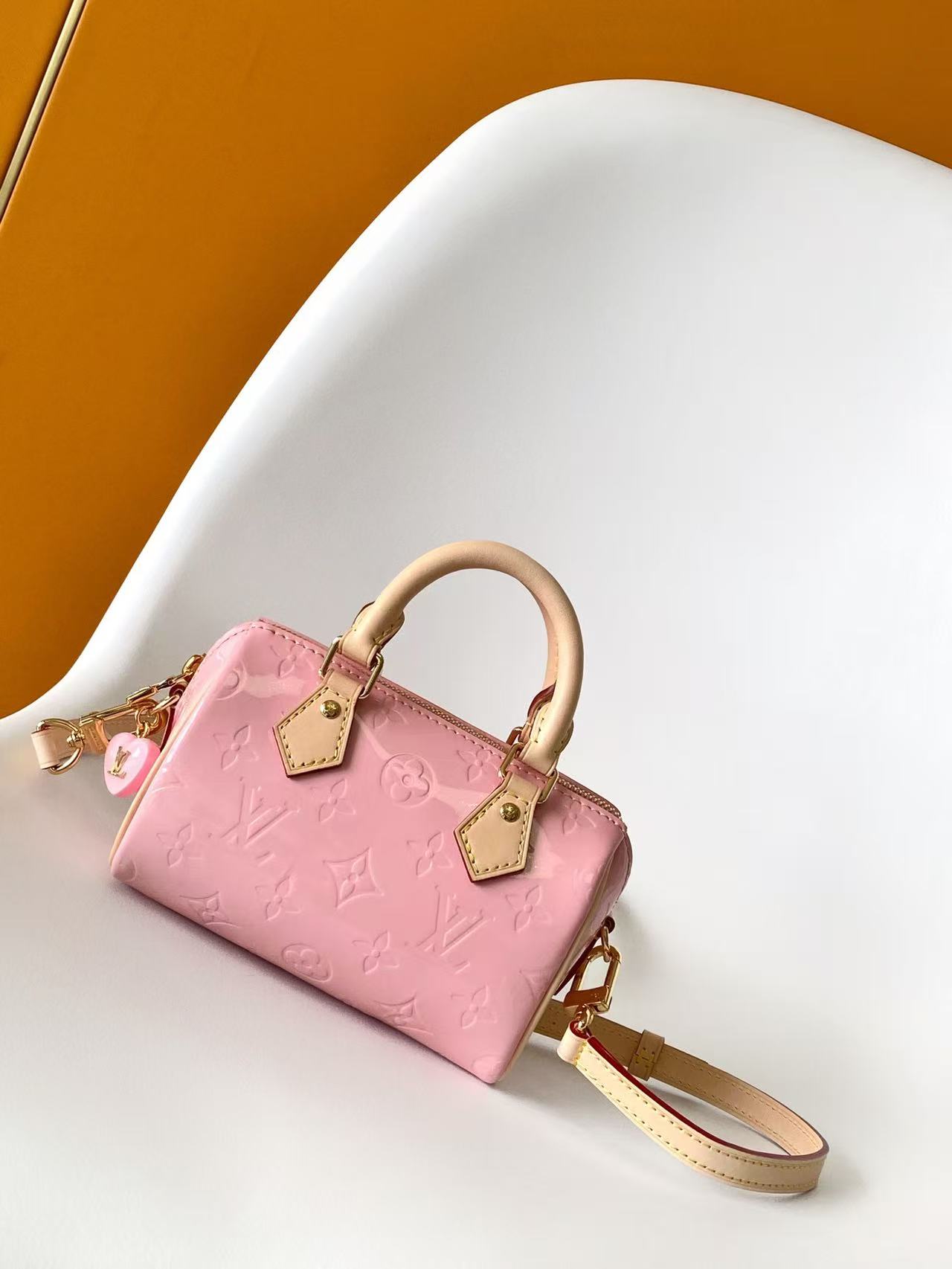 Louis Vuitton Nano Speedy Bag Monogram Vernis Calfskin High