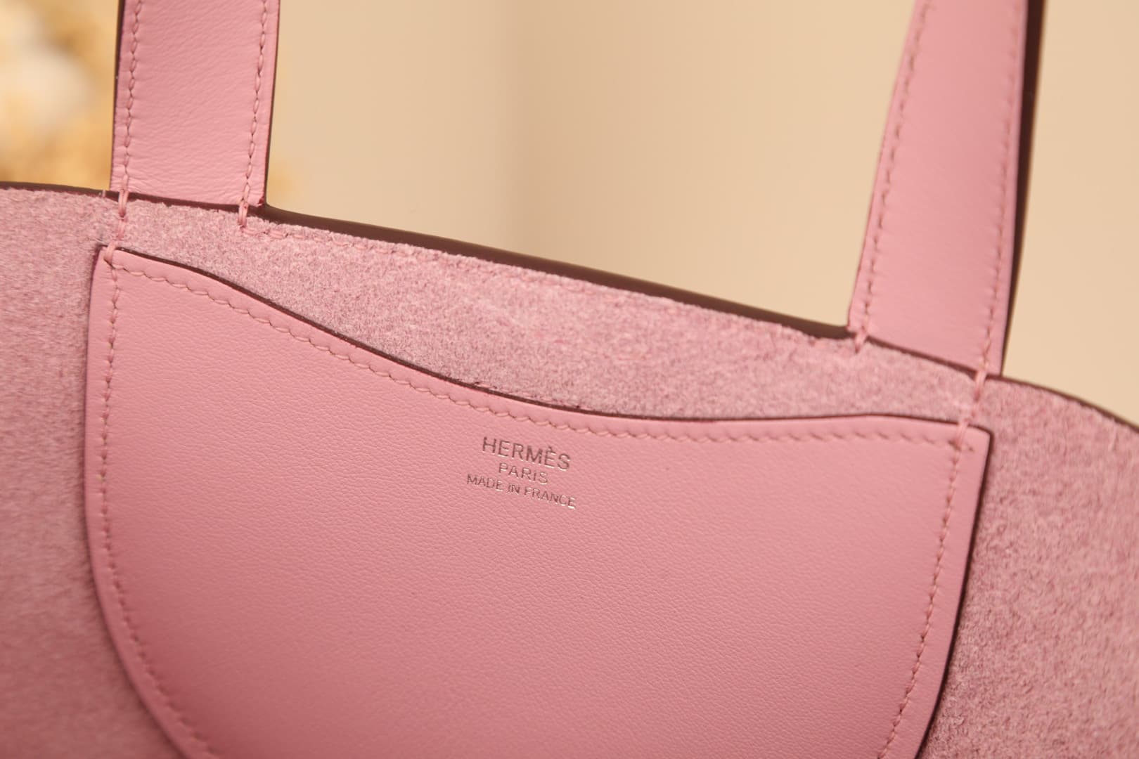 Hermès Picotin In-The-Loop 18 bag Silver/Gold Metal Mauve Sylvestre Wax High