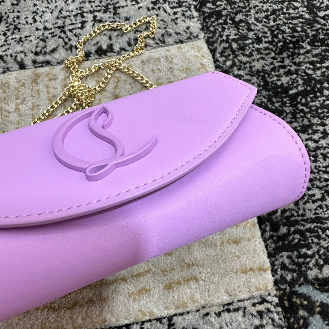 Christian Louboutin Loubi54 leather shoulder bag in purple High