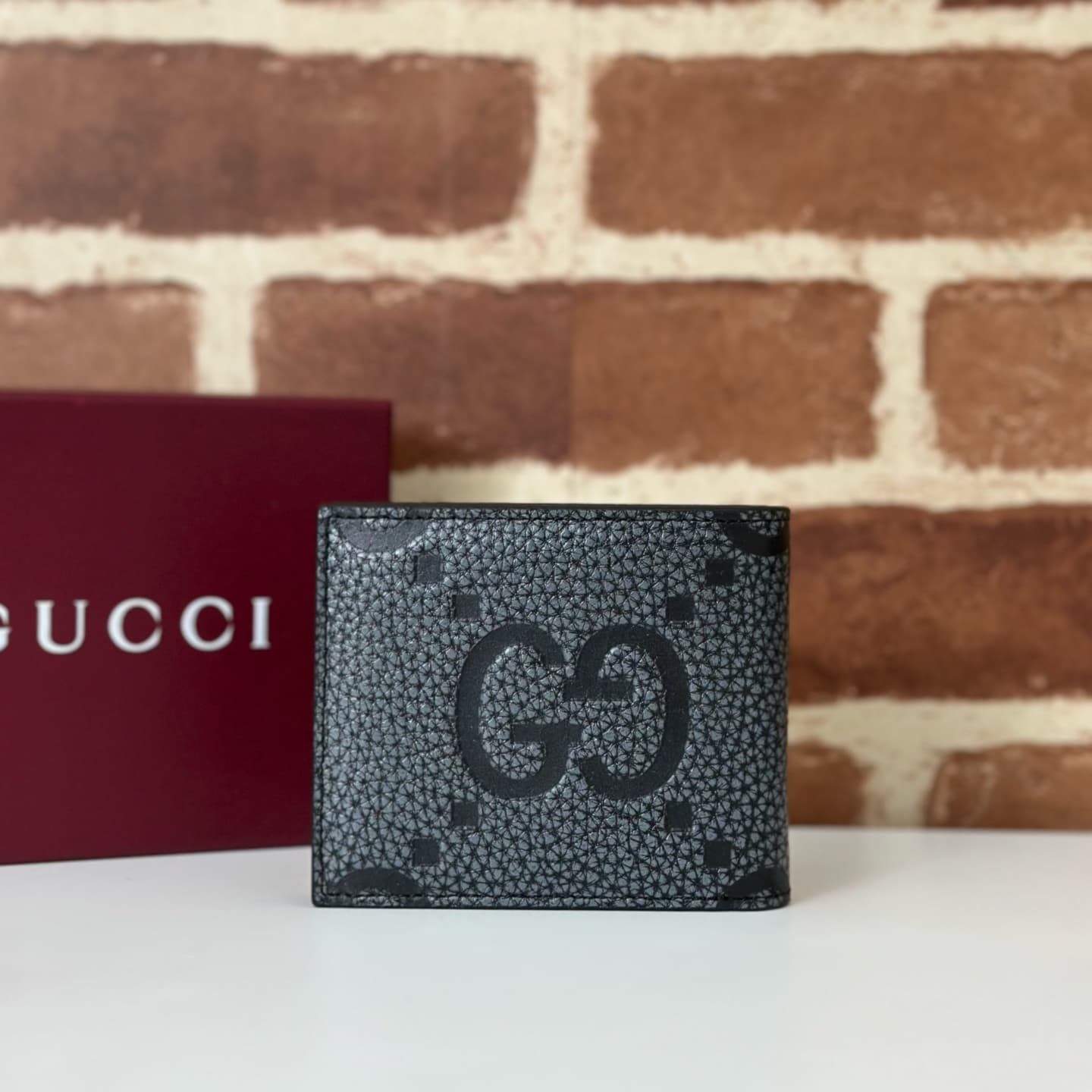 Gucci GG Jumbo bi-fold wallet Black 739475 High