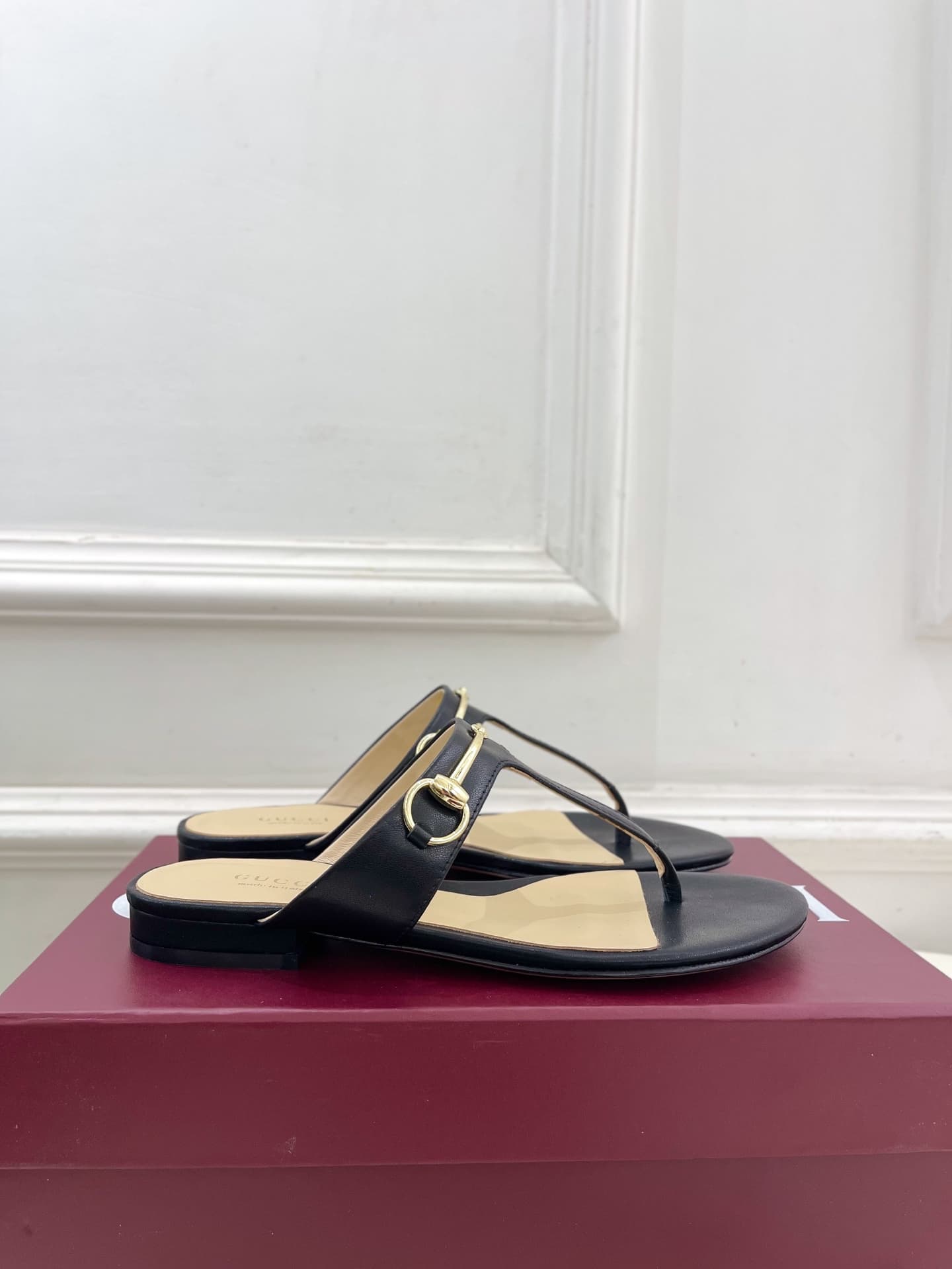 Gucci Leather Slides Shoes Women