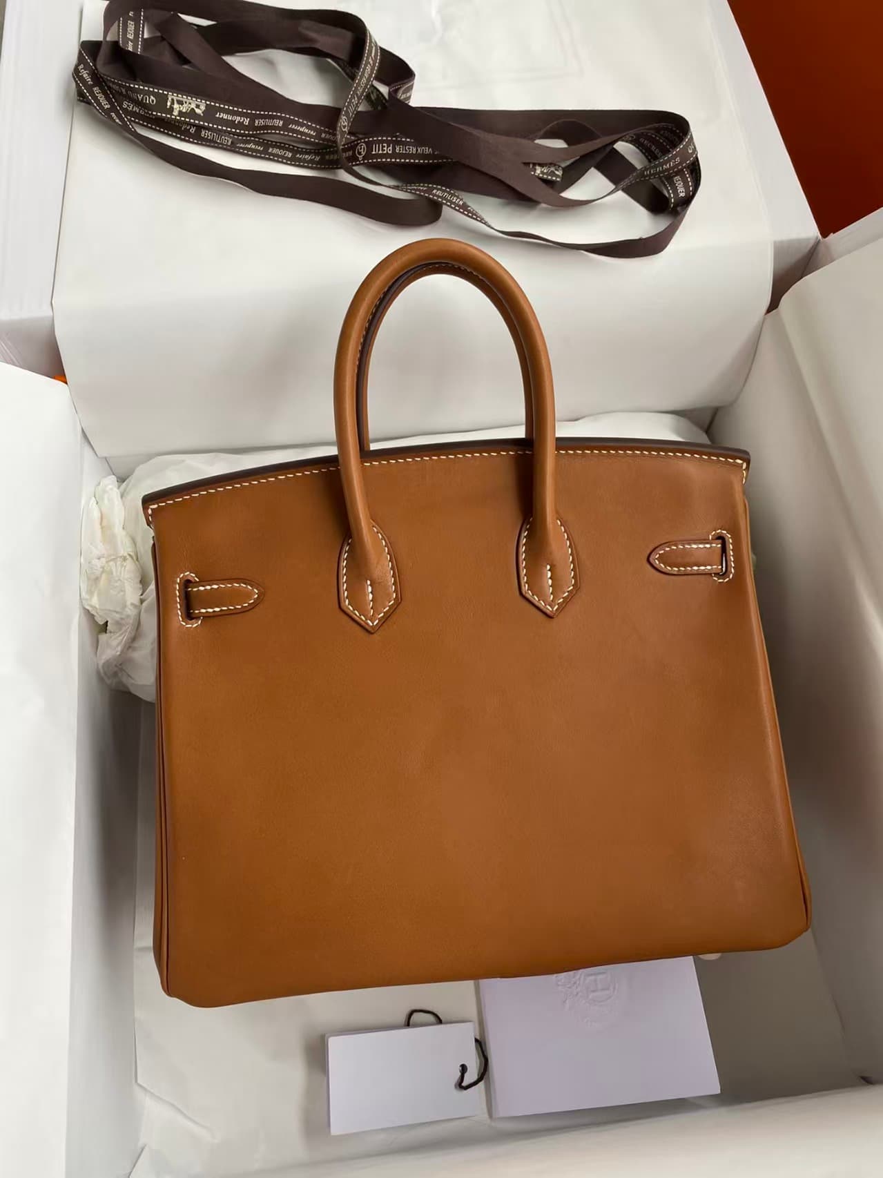 Hermes Birkin Retourne Bag 28/35cm Barenia Leather WAX High Customizing style